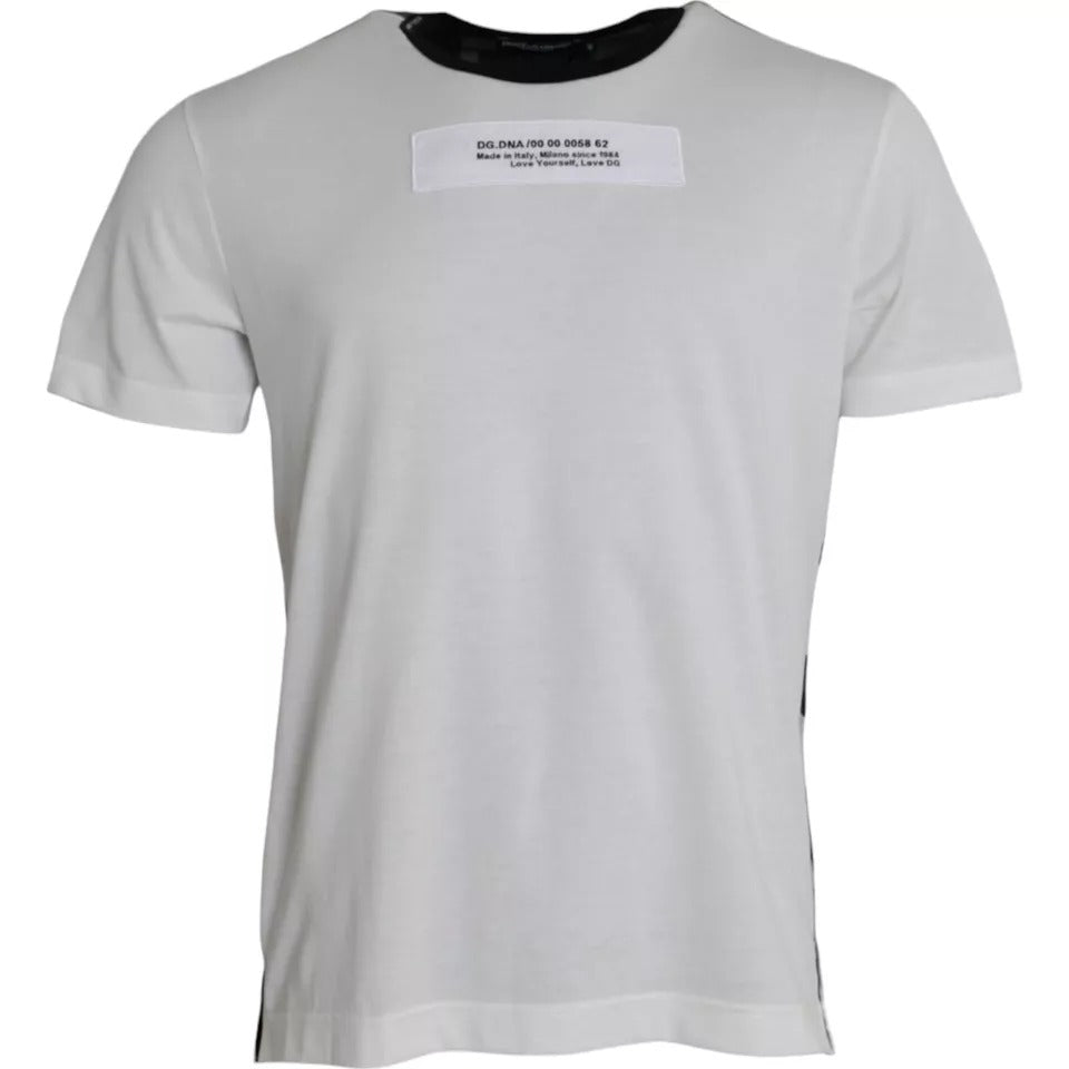 Dolce & Gabbana Black and White Camouflage Crew Neck T-Shirt-1