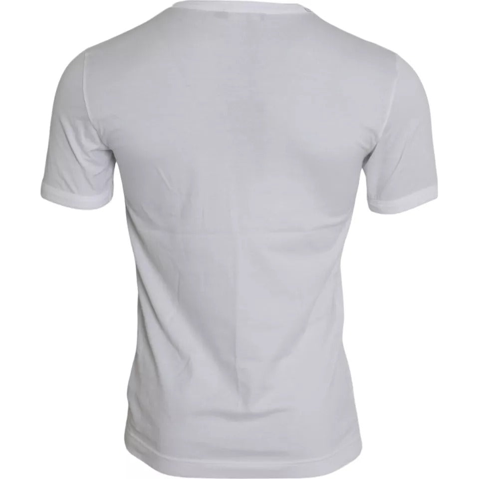 Dolce & Gabbana Weiß König der Liebe Rundhalsausschnitt Kurzarm-T-Shirt-2