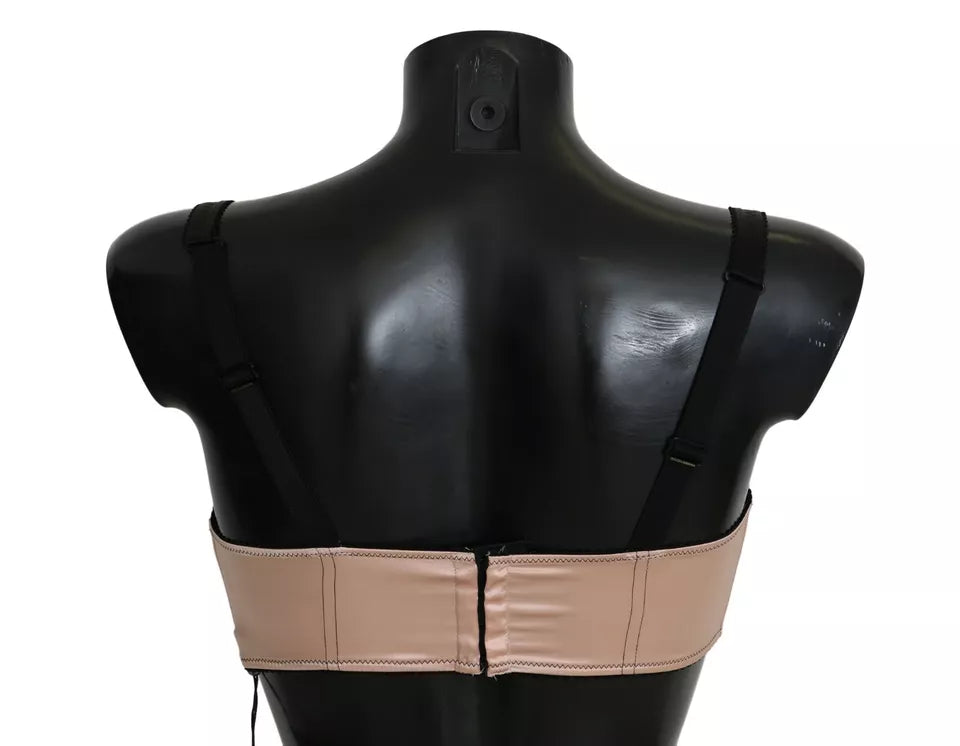 Dolce & Gabbana Black Straps Pink Balconcino Bra-3