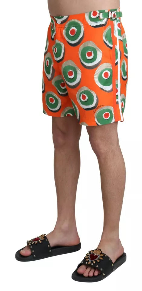 Dolce & Gabbana Orange Cupcake Beachwear Shorts Swimwear-3