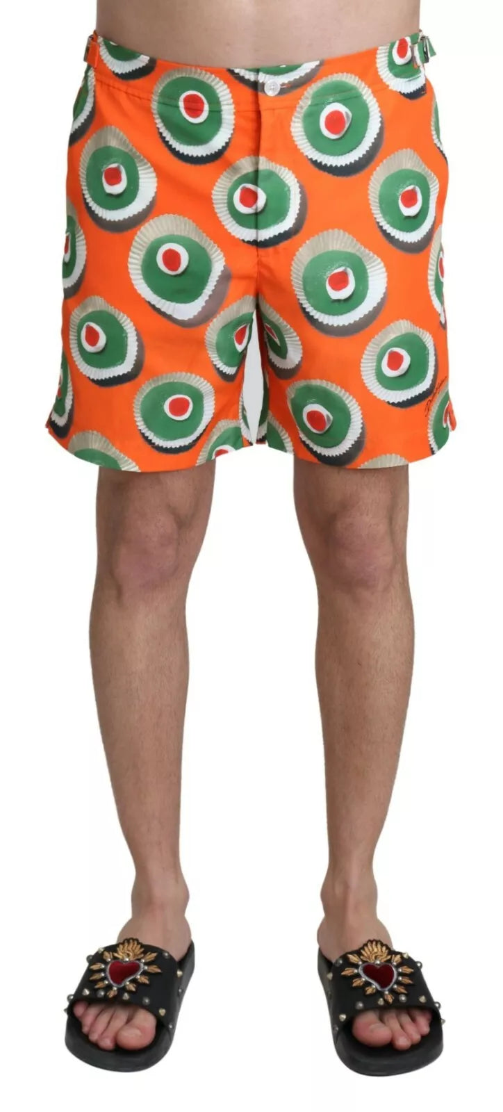 Dolce & Gabbana Orange Cupcake Beachwear Shorts Swimwear-1