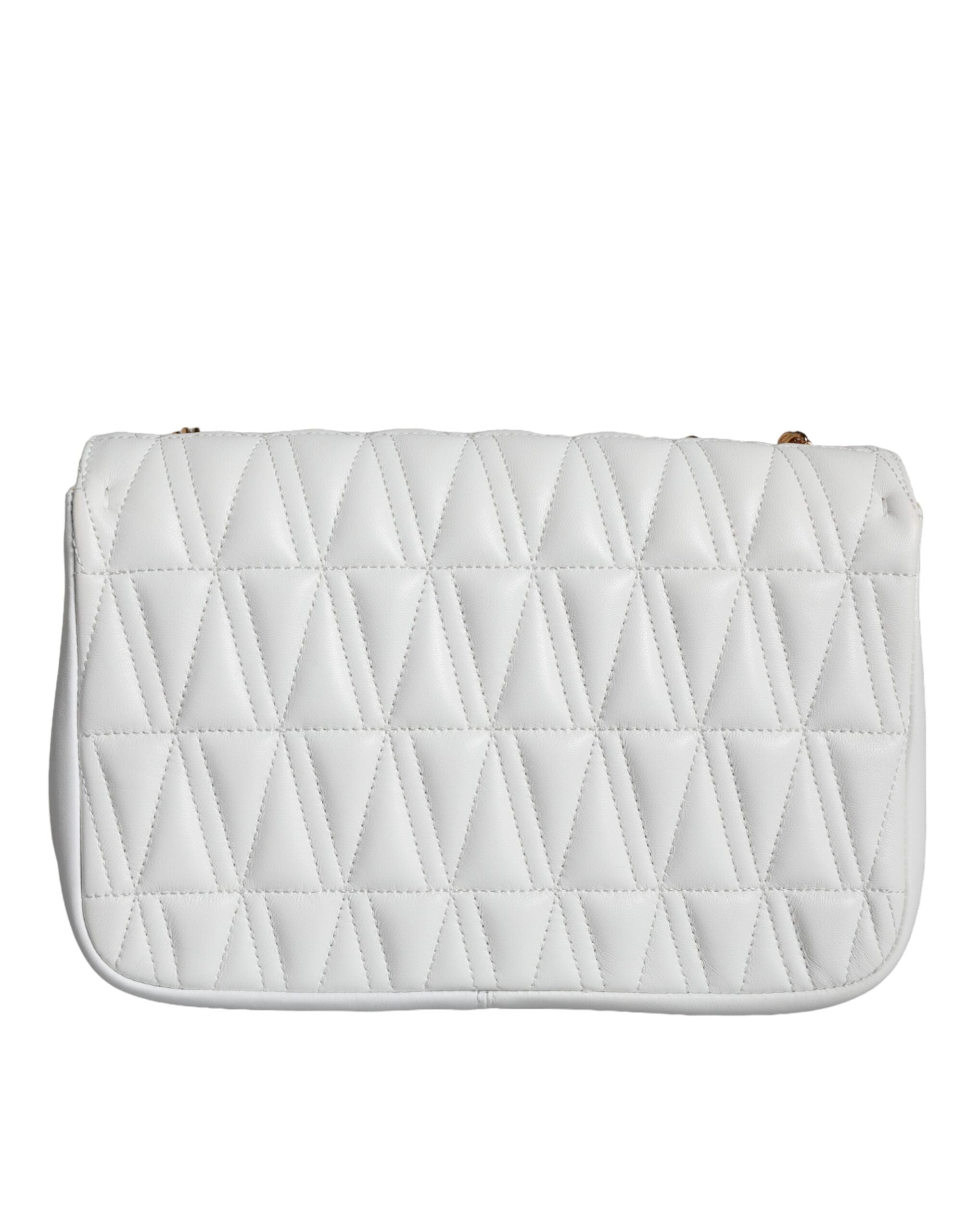 Versace White Mini Nappa Leather Crossbody Shoulder Bag-8