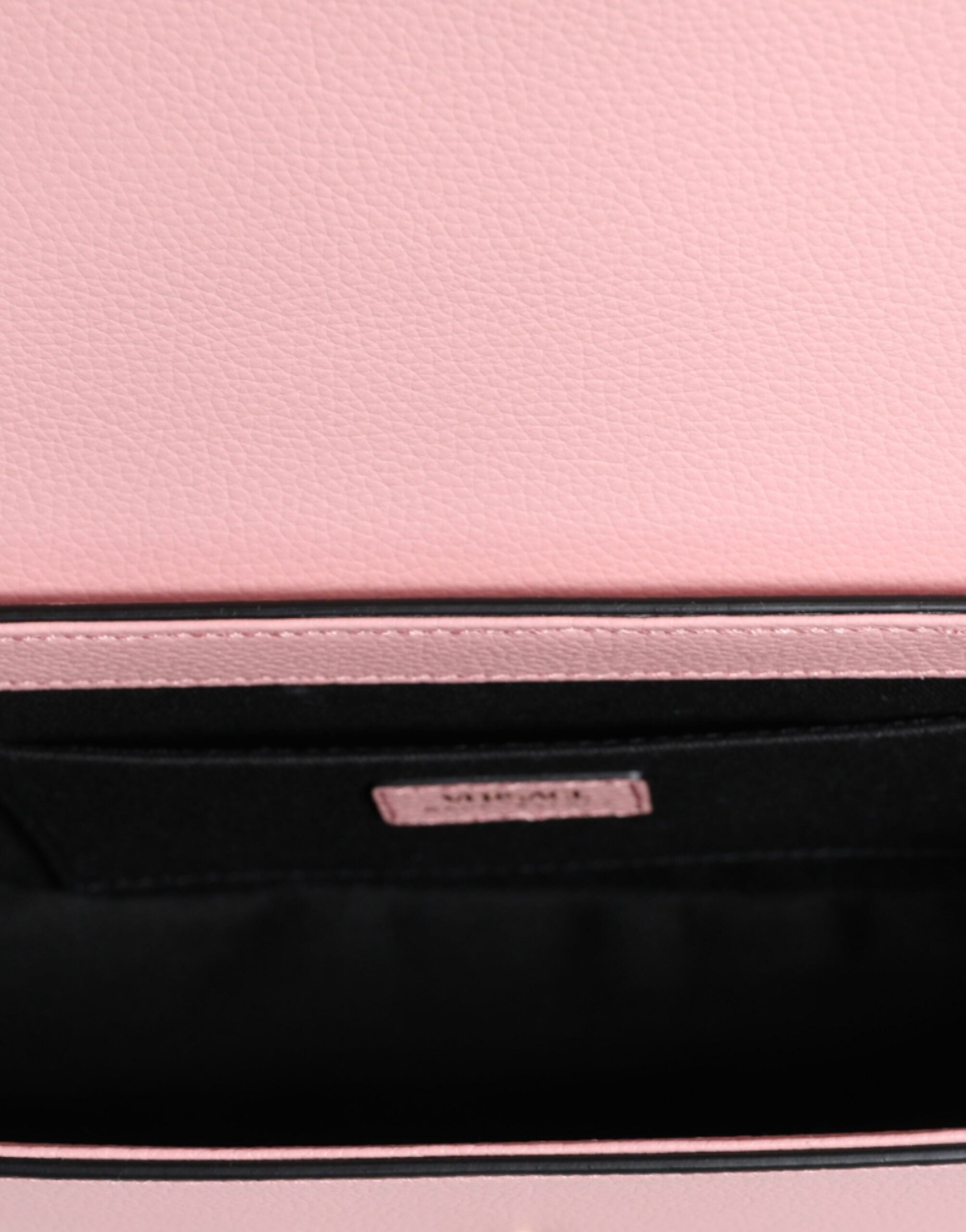 Versace Pink Grainy Calf Leather Logo Crossbody Shoulder Bag-6
