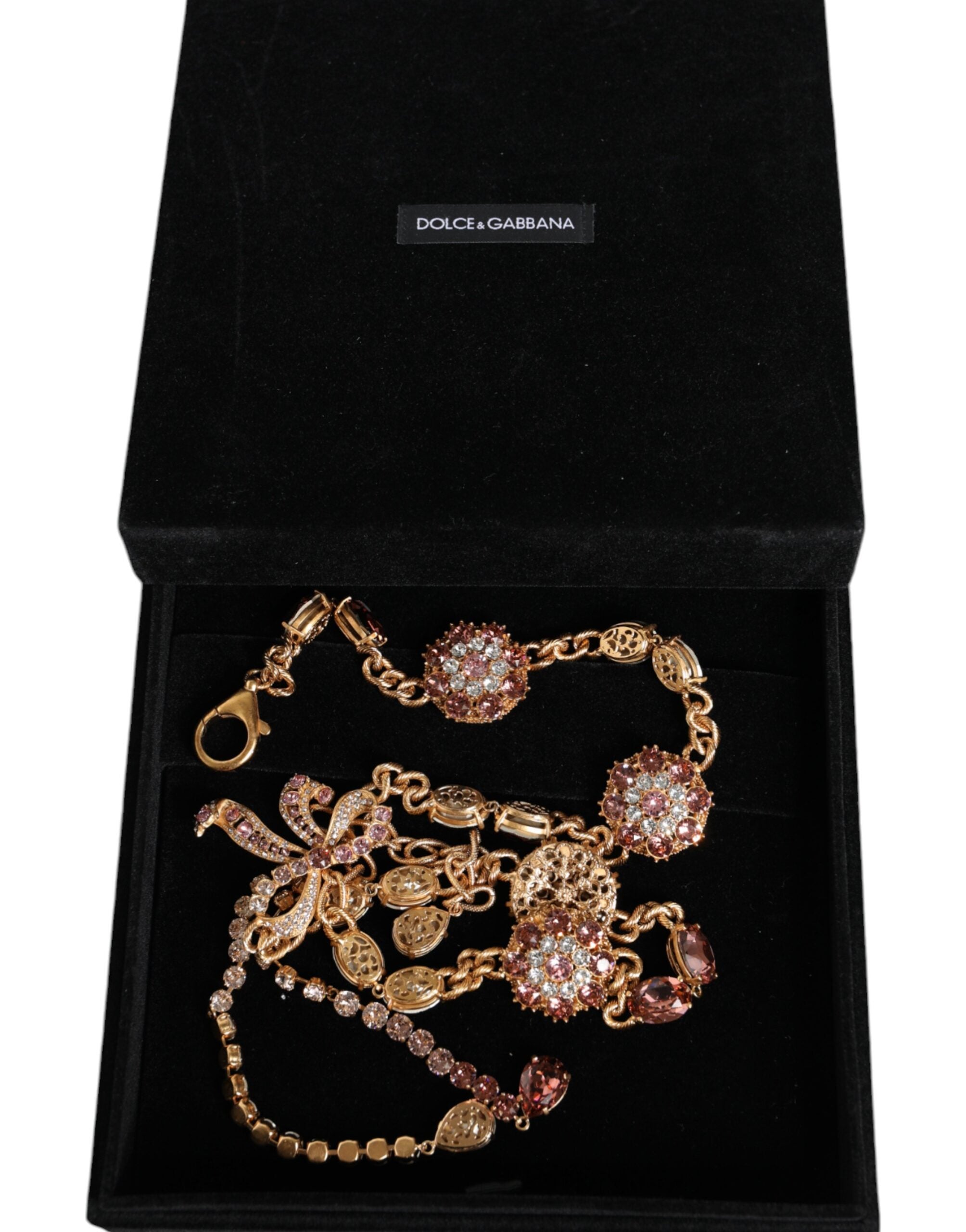Dolce & Gabbana gold-colored, crystal-embellished brass belt-8