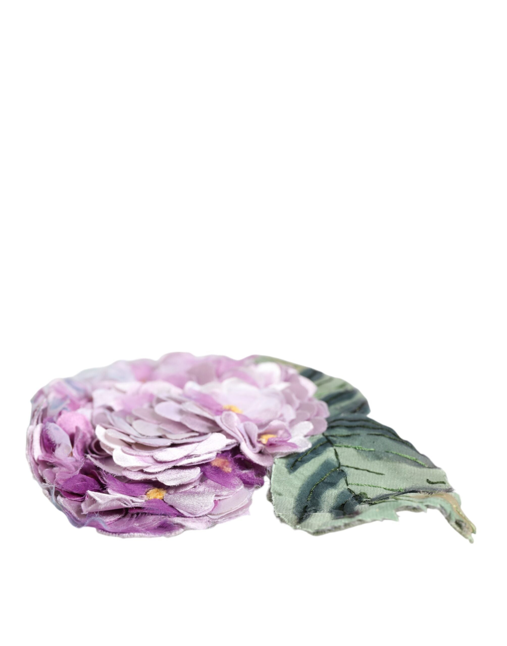 Dolce & Gabbana Multicolor Hydrangea Gold Brass Pin Brooch-4