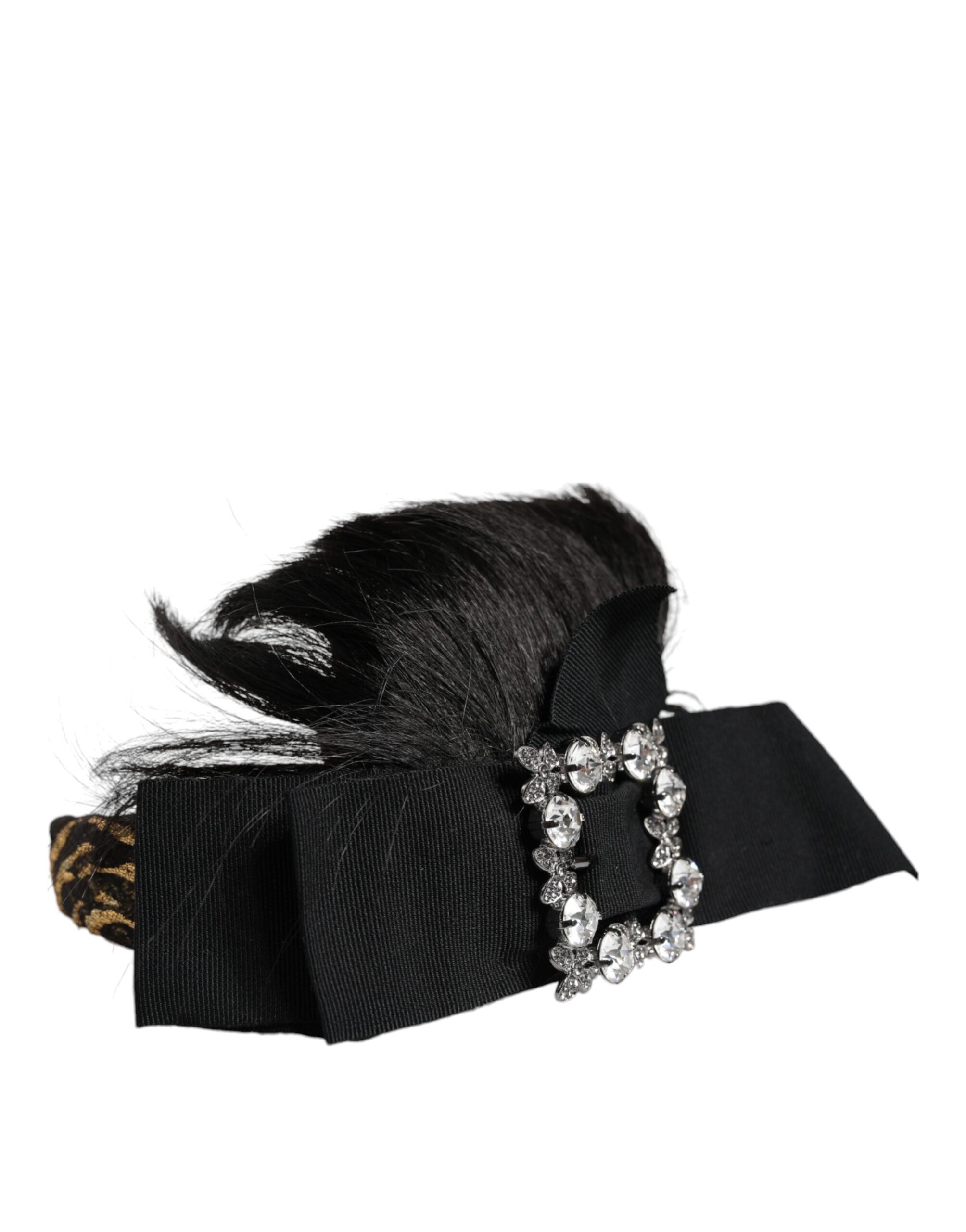 Dolce & Gabbana Schwarzes Haar Parrucchiera Kristall Stirnband Diadem-3