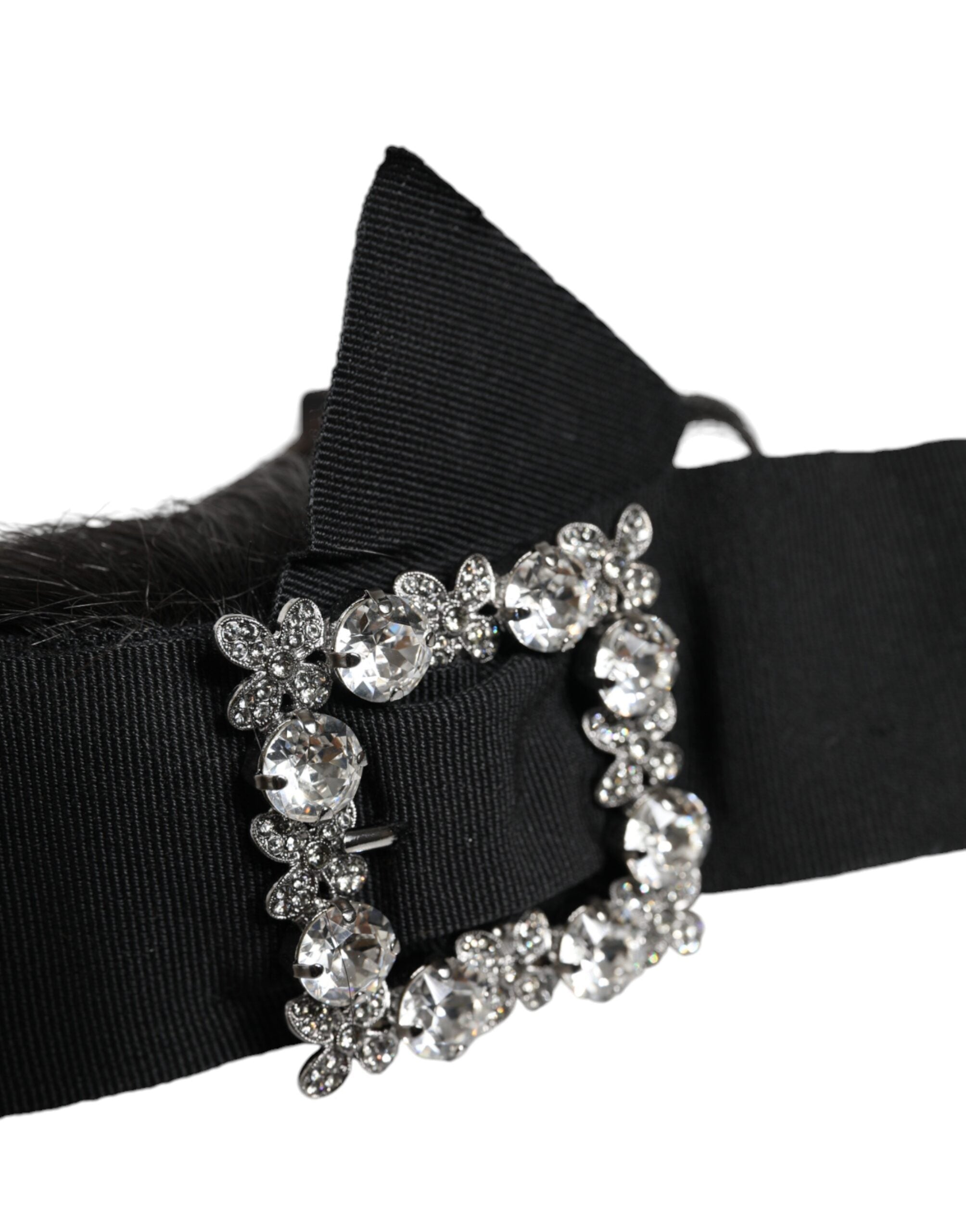 Dolce & Gabbana Schwarzes Haar Parrucchiera Kristall Stirnband Diadem-5