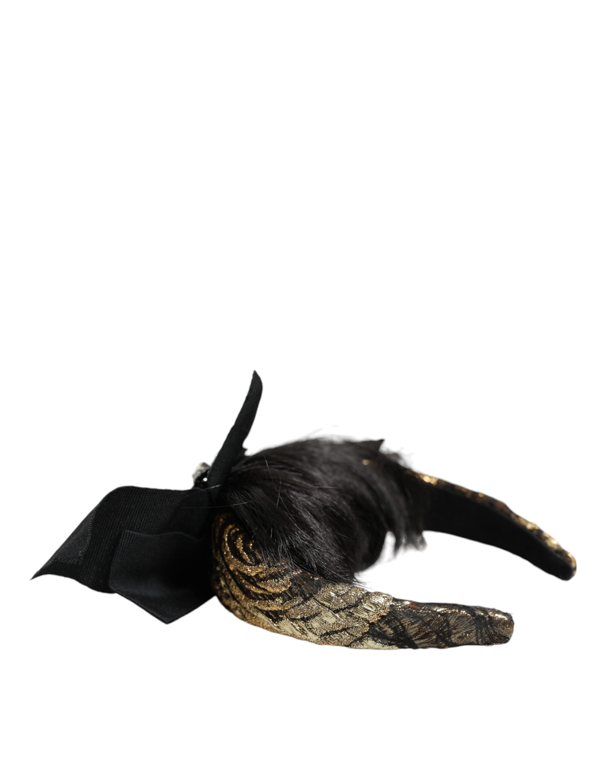 Dolce & Gabbana Schwarzes Haar Parrucchiera Kristall Stirnband Diadem-6