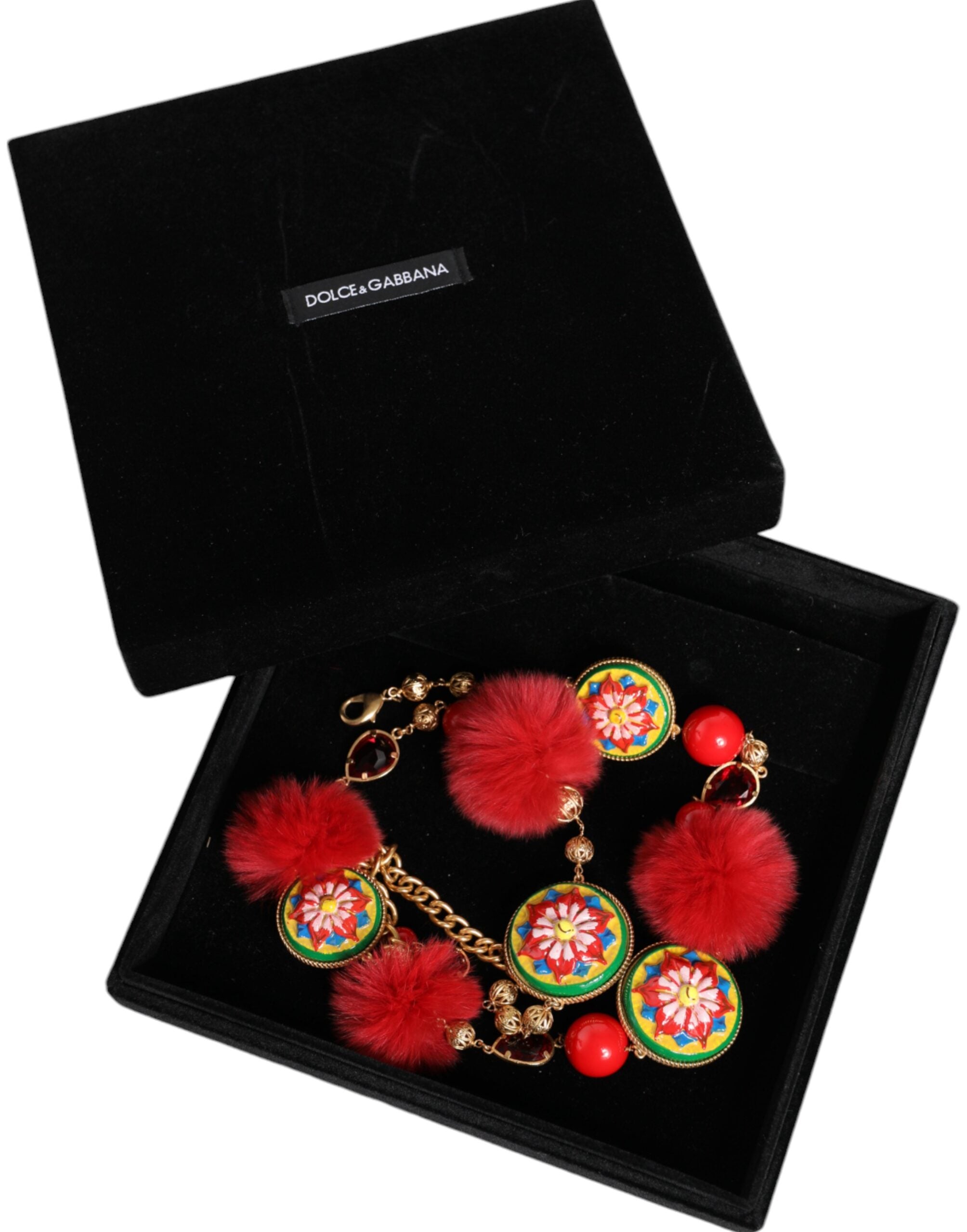 Cinturón Torero de piel roja, latón dorado y cristales de Dolce & Gabbana-8