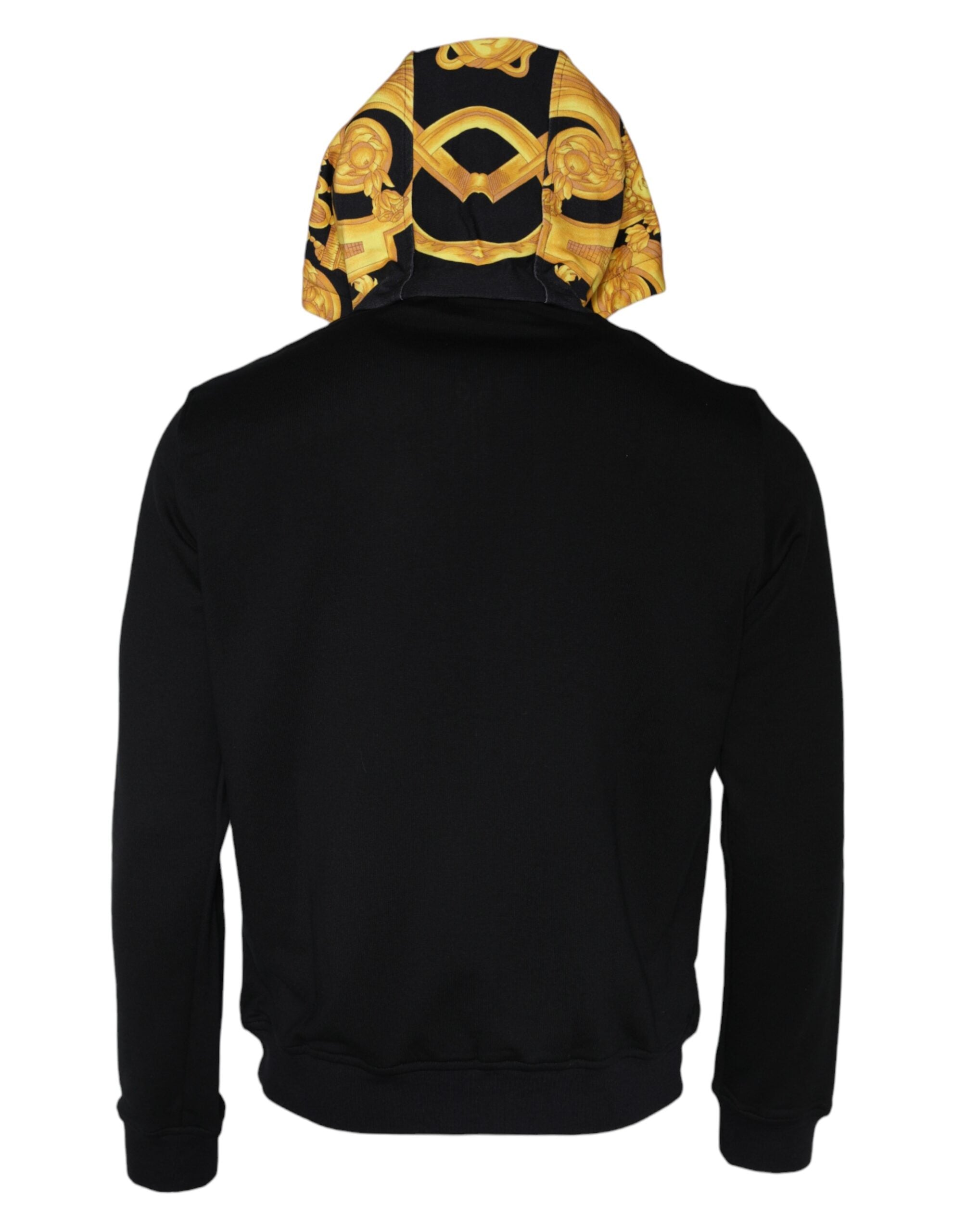 Versace Black Medusa Print Cotton Full Zip Hoodie Sweatshirt Sweater-2