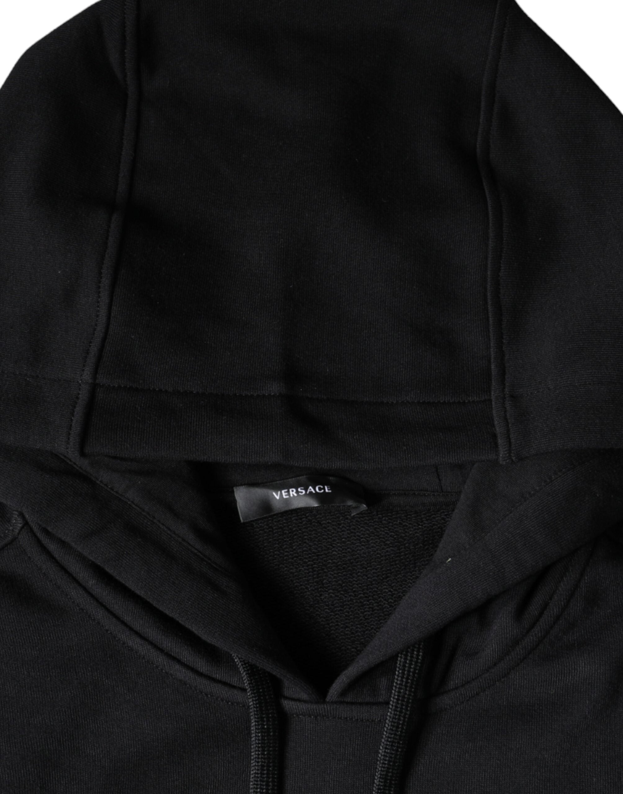 Versace Black Medusa Print Cotton Hoodie Pullover Sweatshirt-2