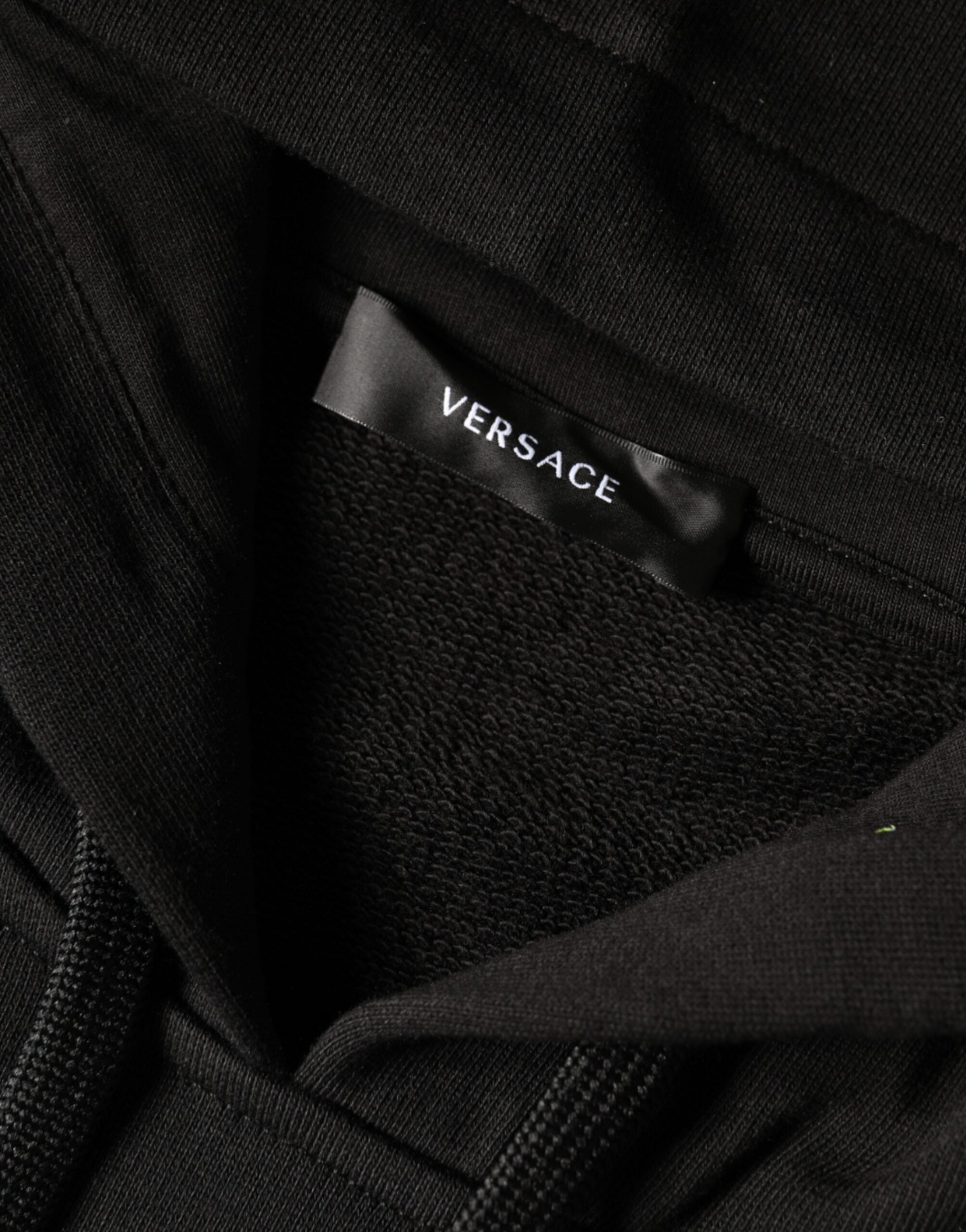 Versace Black Medusa Print Cotton Hoodie Pullover Sweatshirt-3
