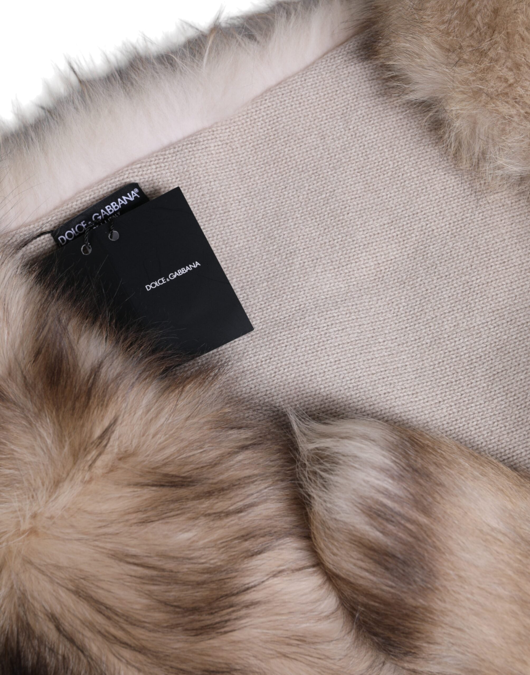 Dolce & Gabbana Brauner Frostfuchs Pelz Halswärmer Winterschal-4