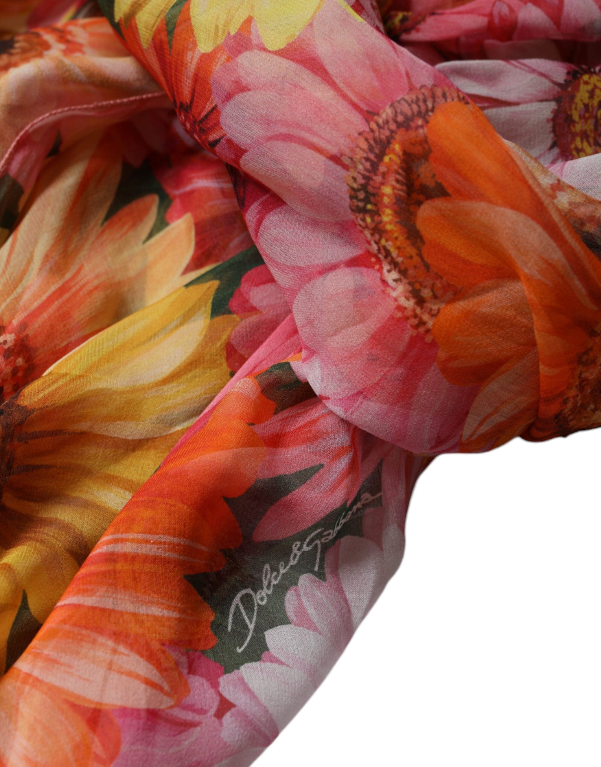 Dolce & Gabbana Multicolor Floral Sleeveless Midi Dress with V-Neck-6