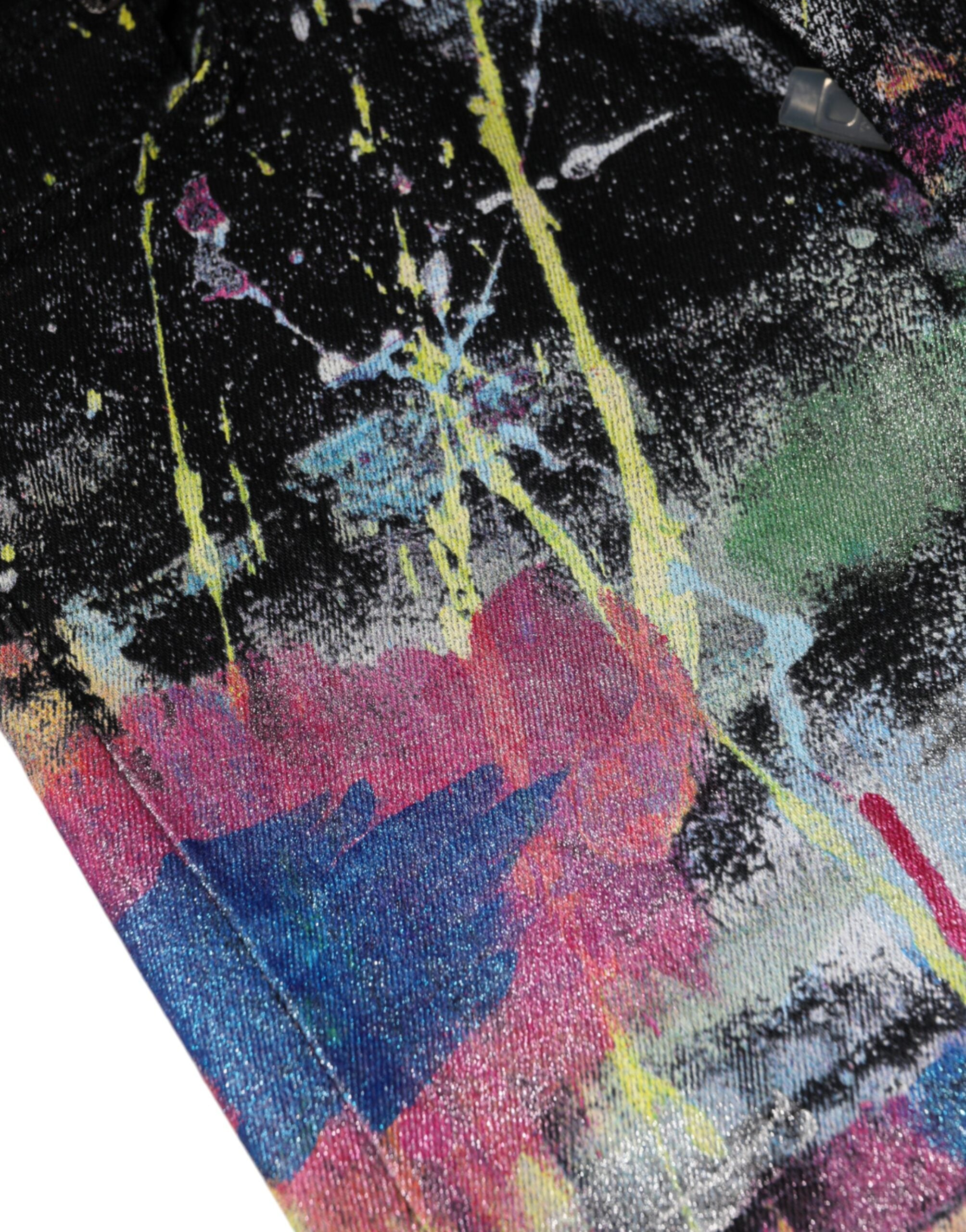Dolce & Gabbana Multicolor Splatter Paint Cotton Skinny Denim Jeans-5