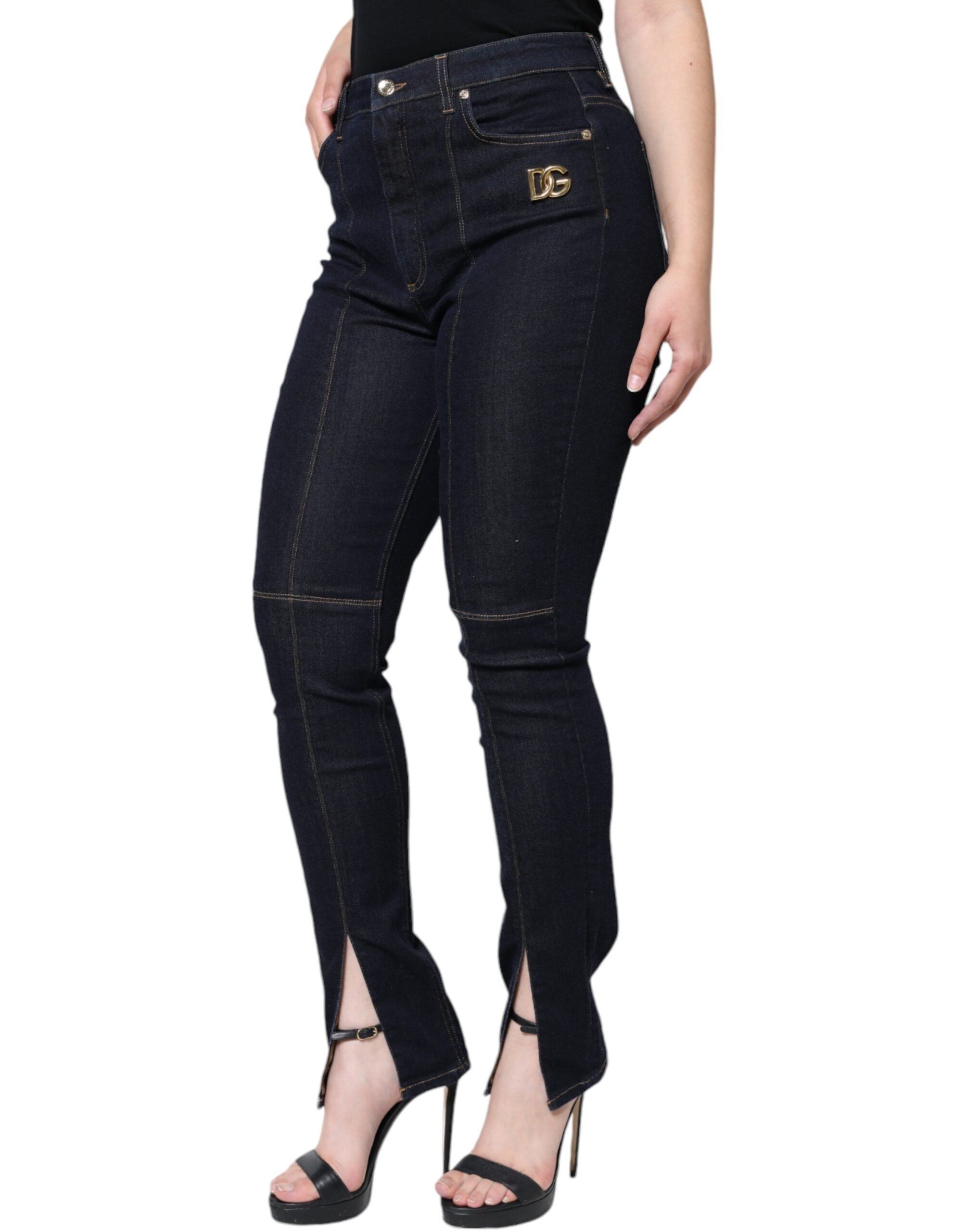 Dolce & Gabbana Black Skinny Denim Jeans in a Cotton Blend-3