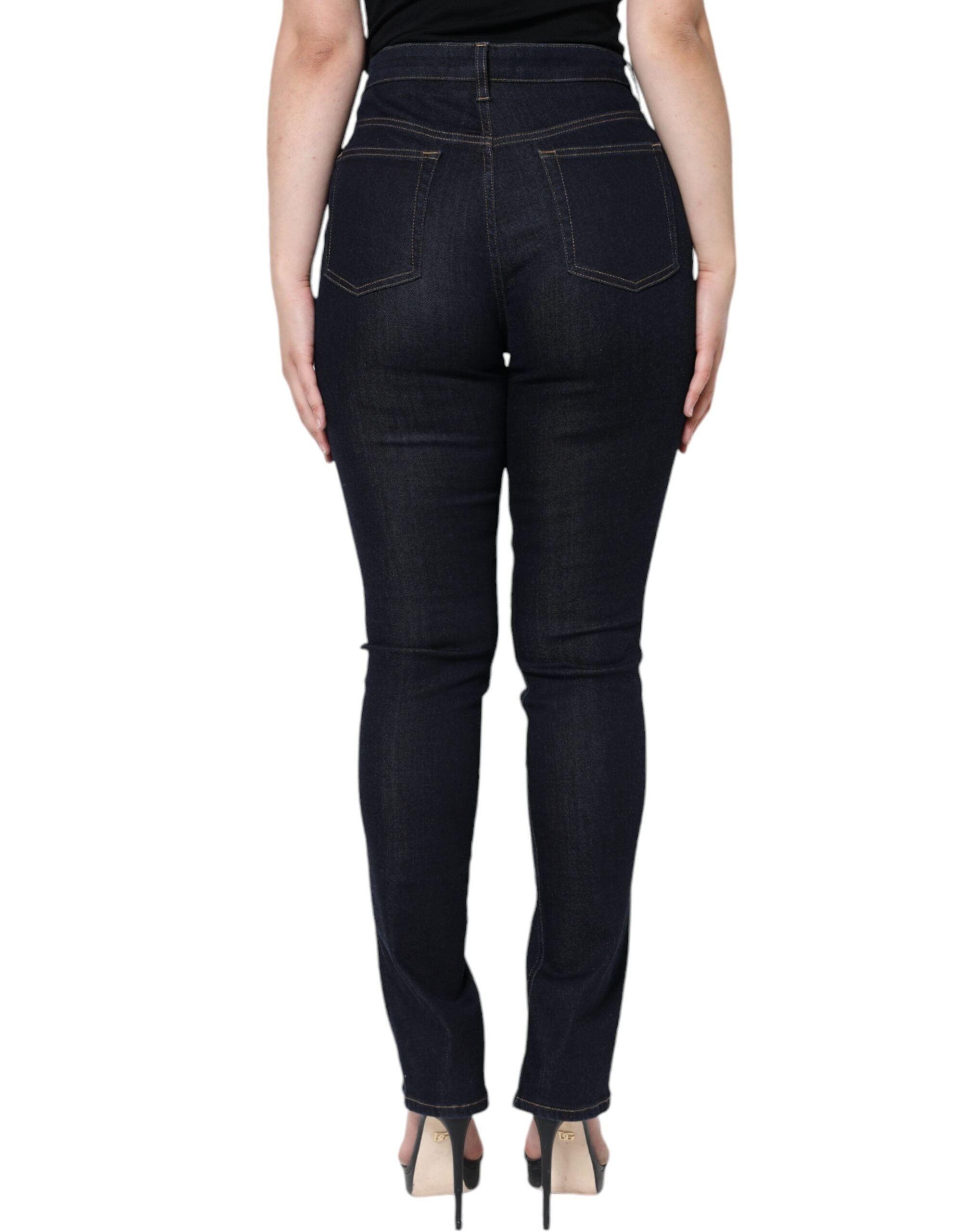 Dolce & Gabbana Black Skinny Denim Jeans in a Cotton Blend-4