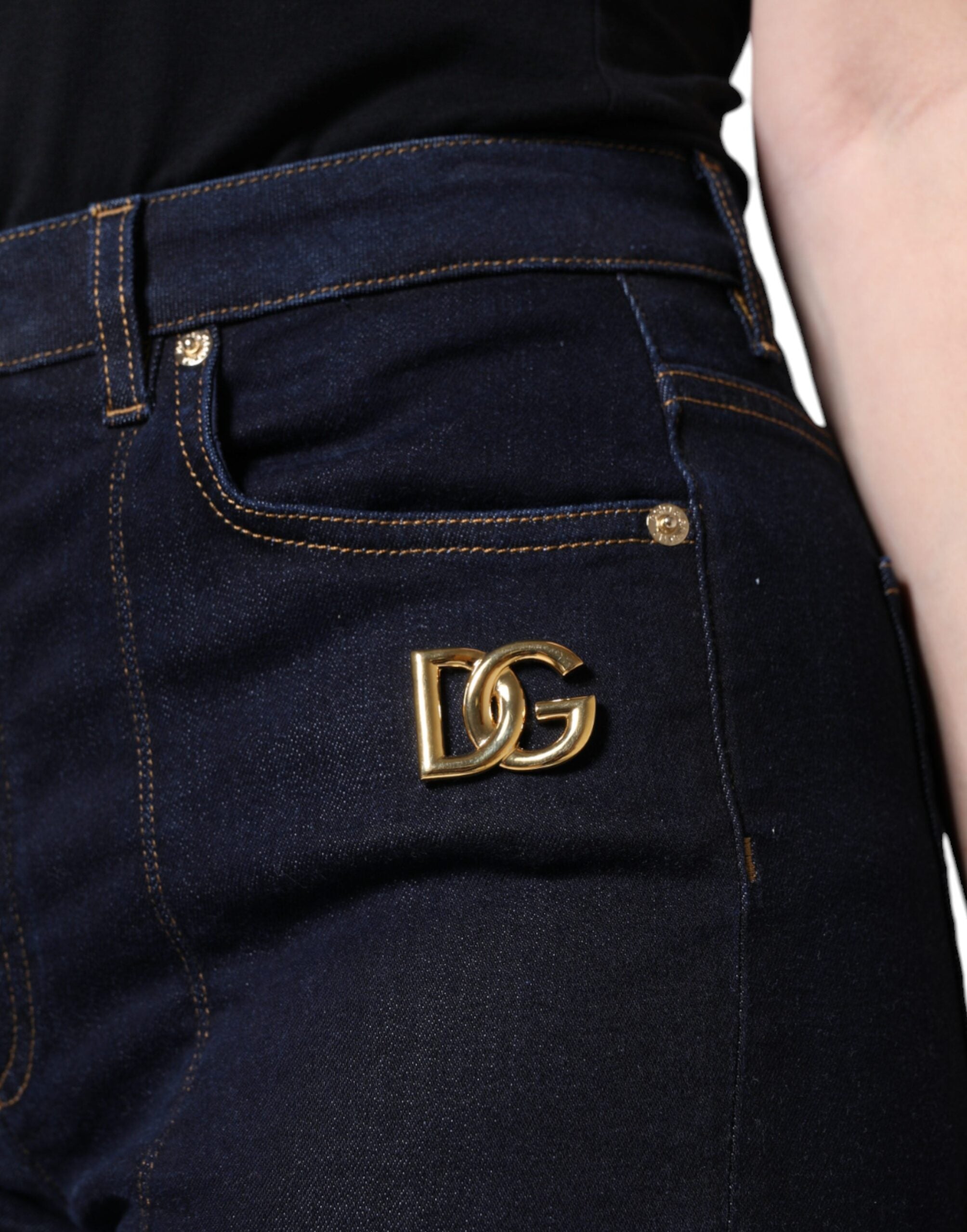 Dolce & Gabbana Black Skinny Denim Jeans in a Cotton Blend-5
