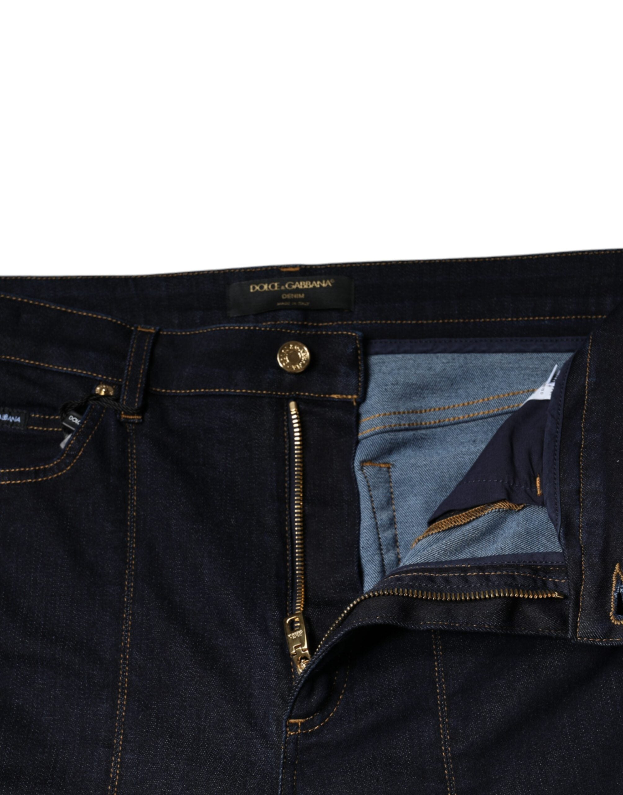 Dolce & Gabbana Black Skinny Denim Jeans in a Cotton Blend-7
