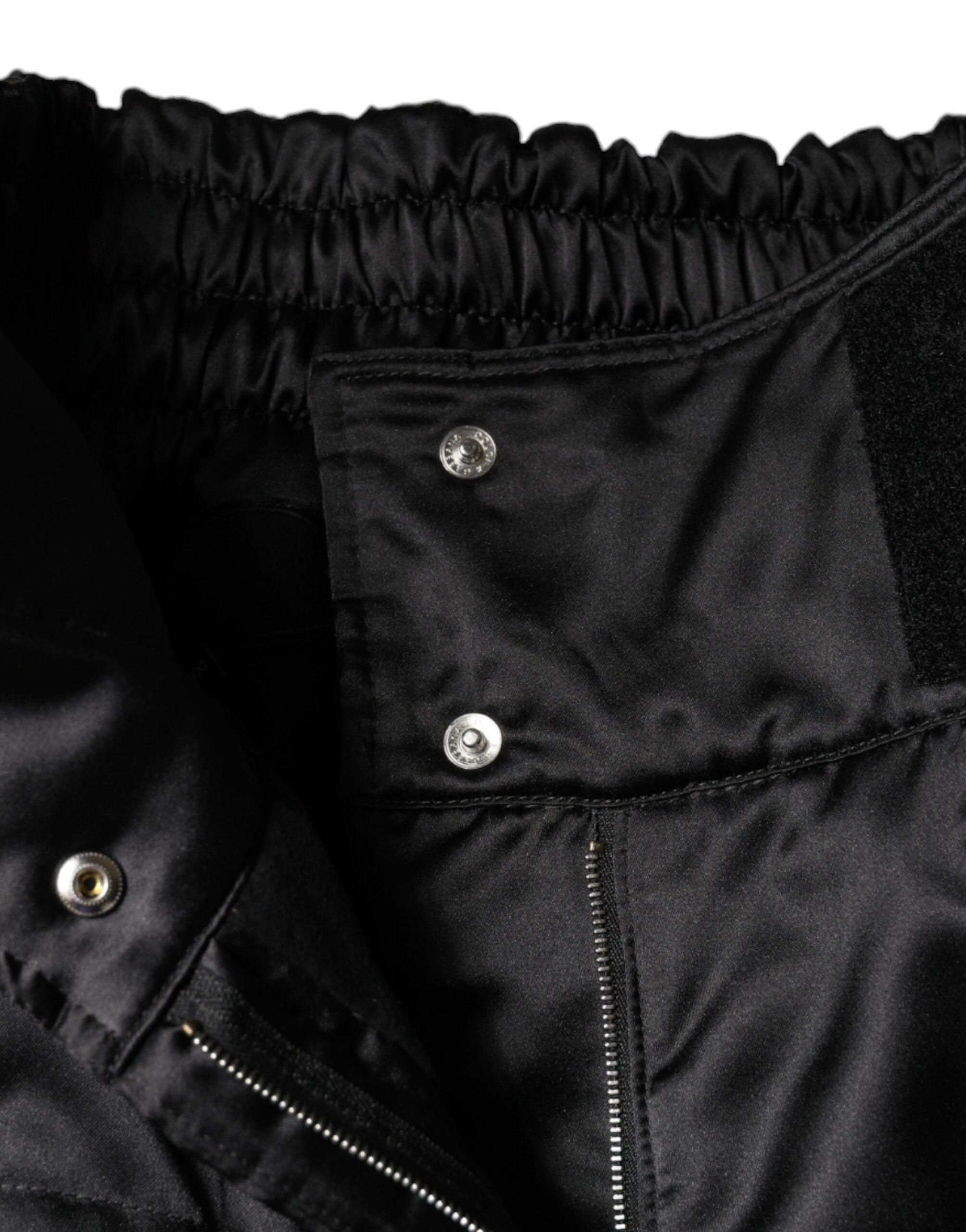 Dolce & Gabbana Black Quilted High-Waisted Boot Cut Pants for Women-6