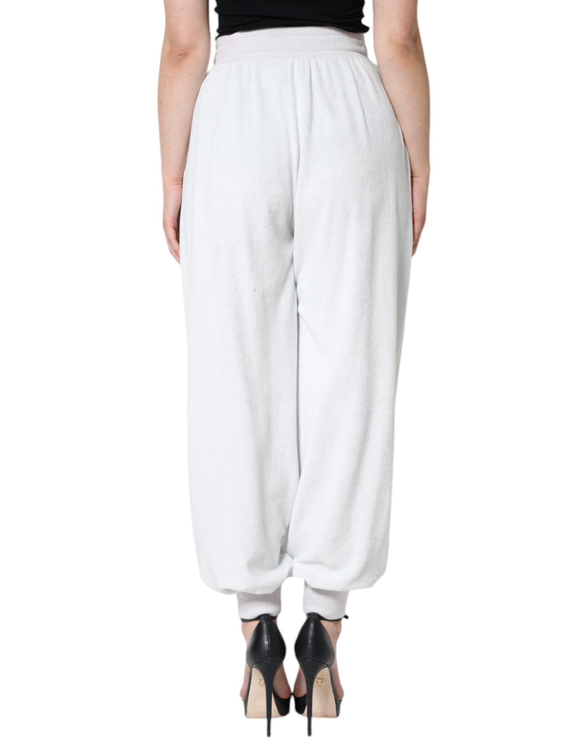 Dolce & Gabbana White Nylon Jogger Sweatpants-4