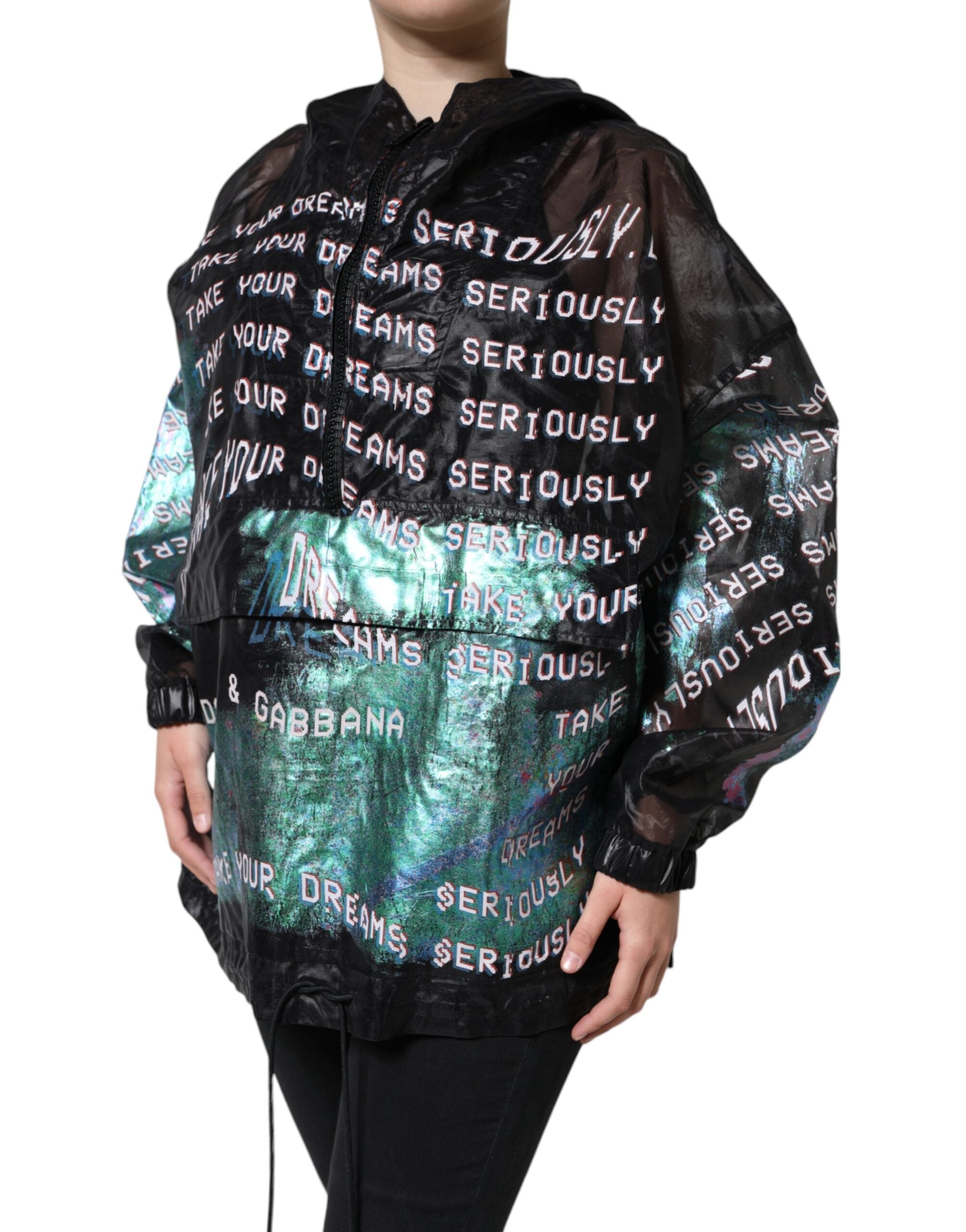 Dolce & Gabbana Multicolor Print Hooded Sweatshirt Pullover-3