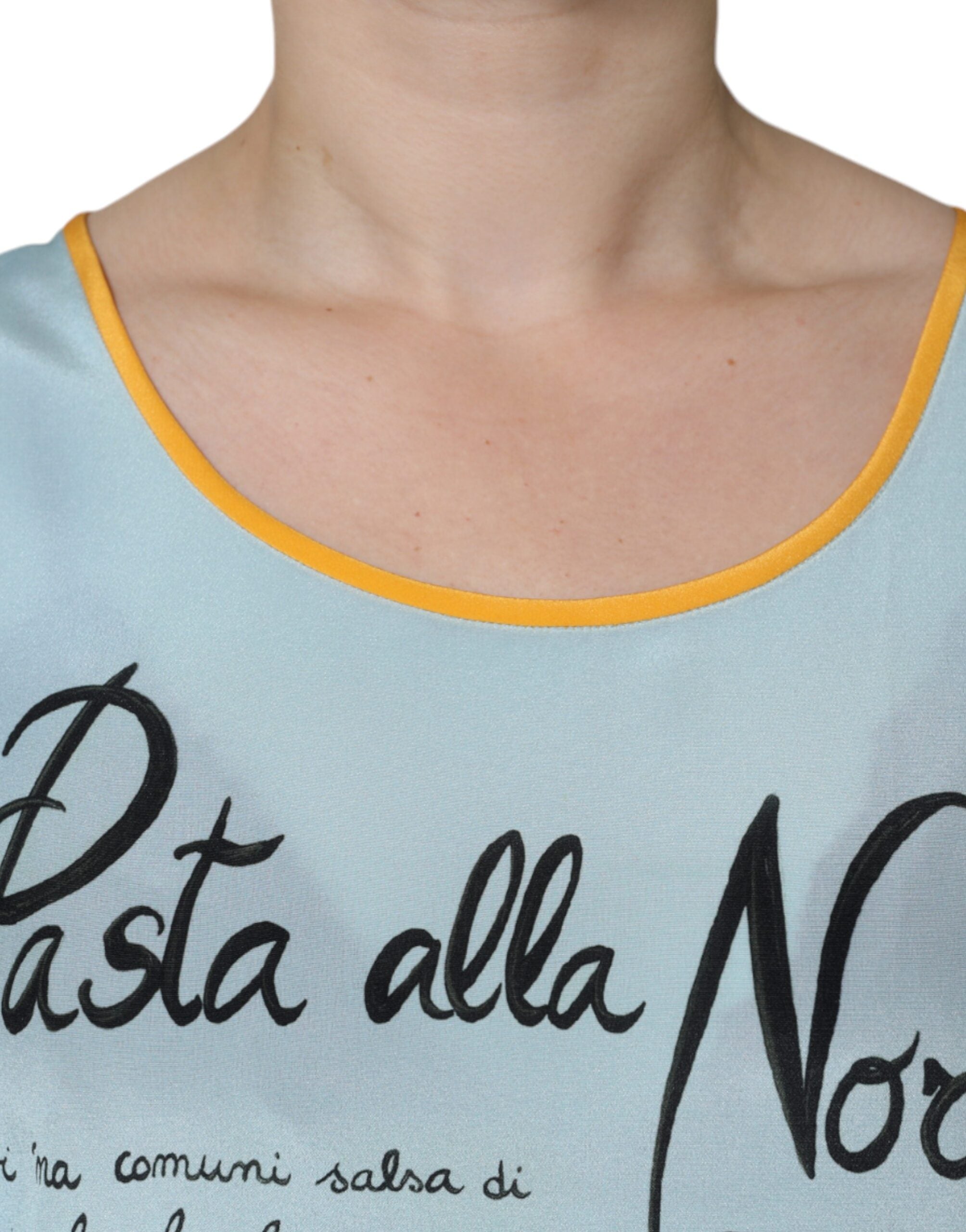 Dolce & Gabbana Camiseta sin mangas con estampado de pasta Alla Norma multicolor-5