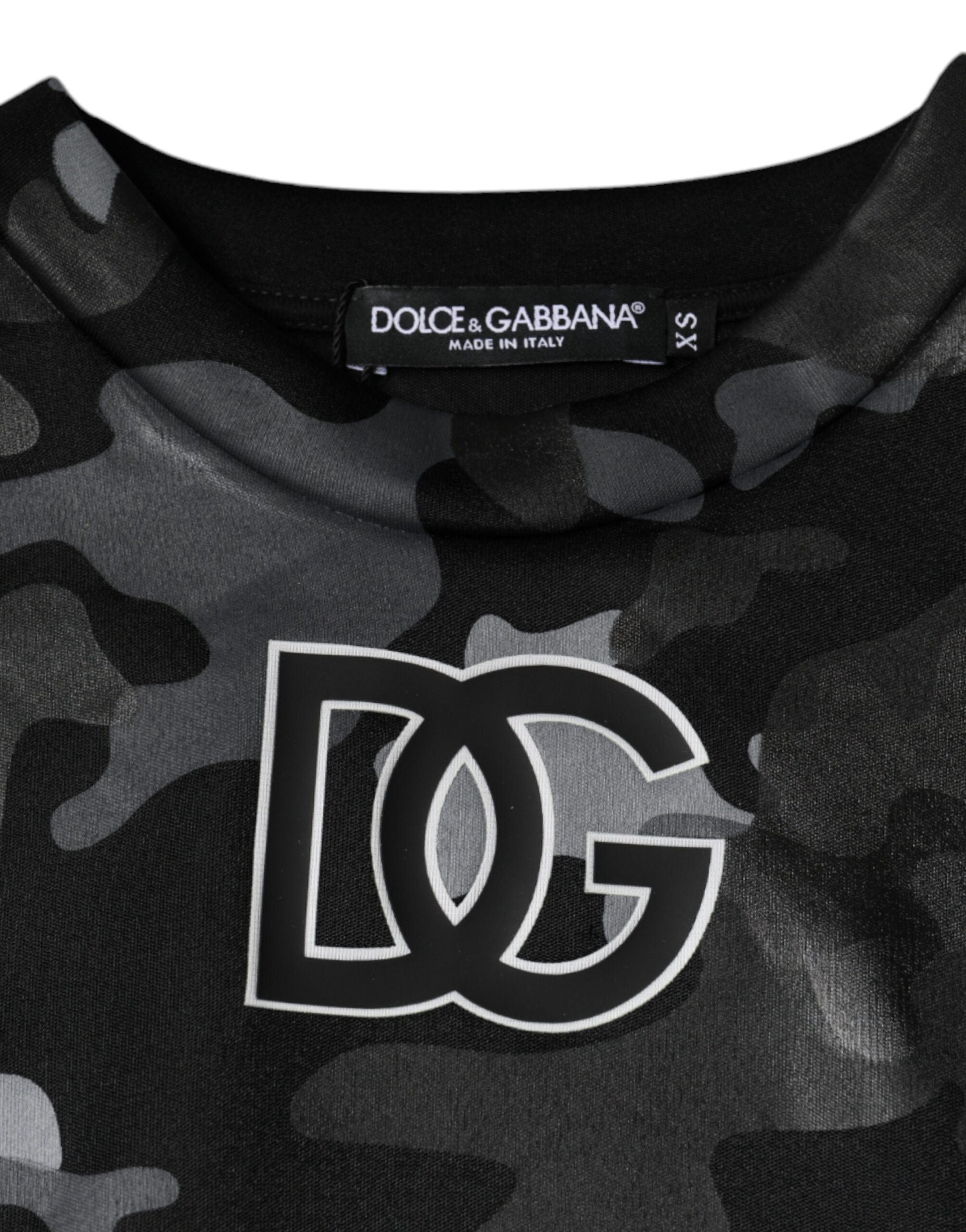 Sudadera con cuello redondo y estampado de camuflaje negro de Dolce & Gabbana-6