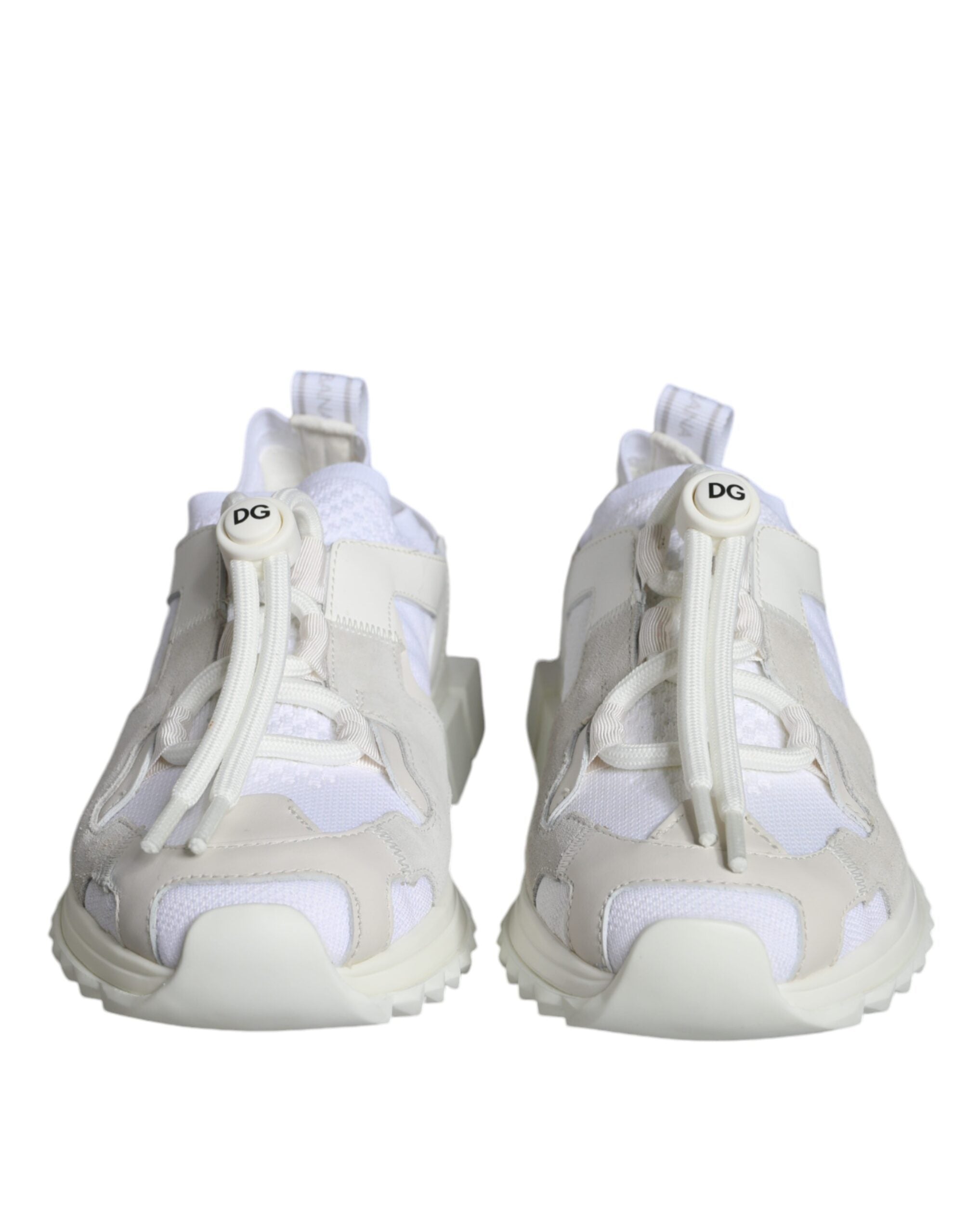Dolce & Gabbana White Mesh Sorrento Trekking Sneakers Shoes-2