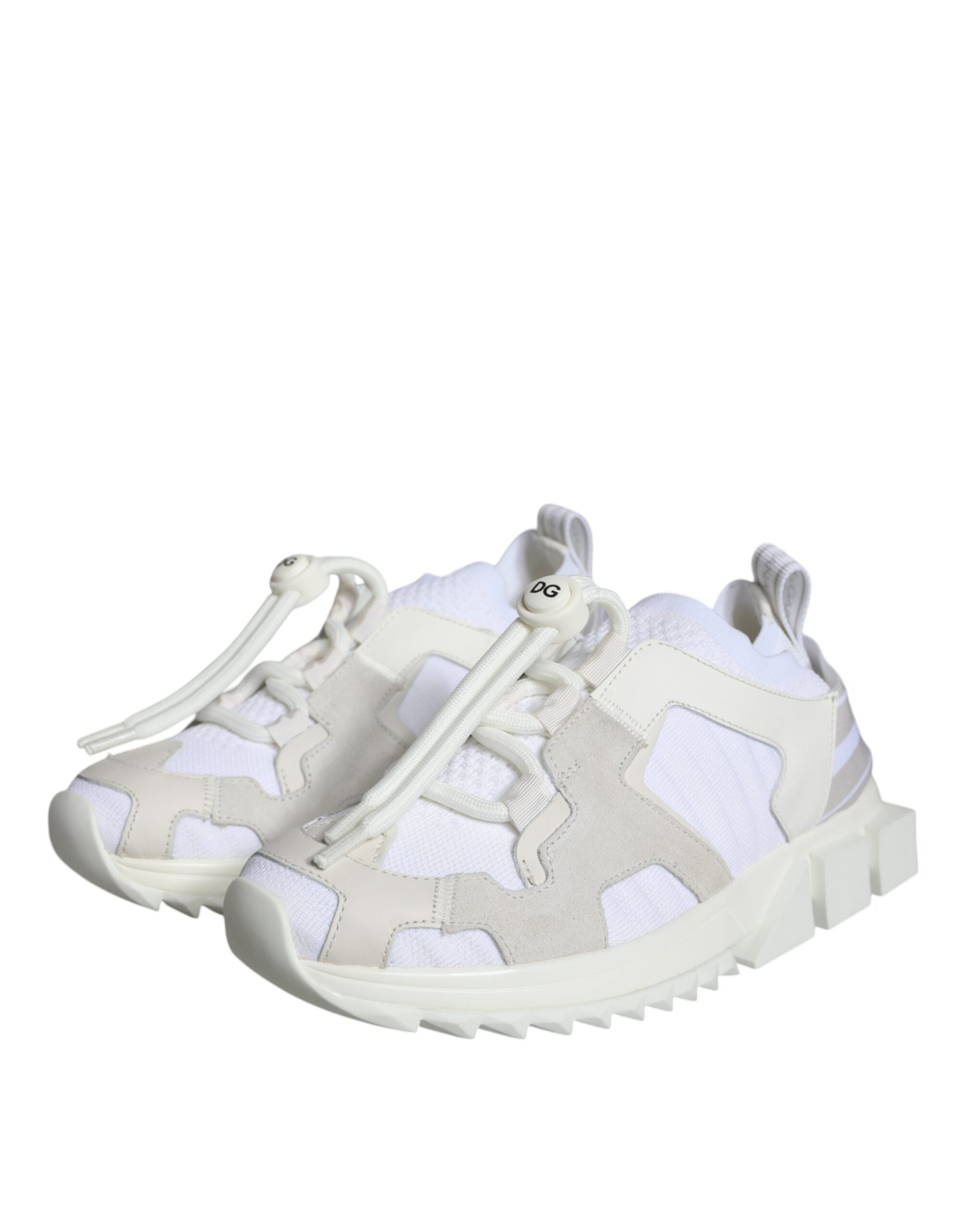 Dolce & Gabbana White Mesh Sorrento Trekking Sneakers Shoes-3