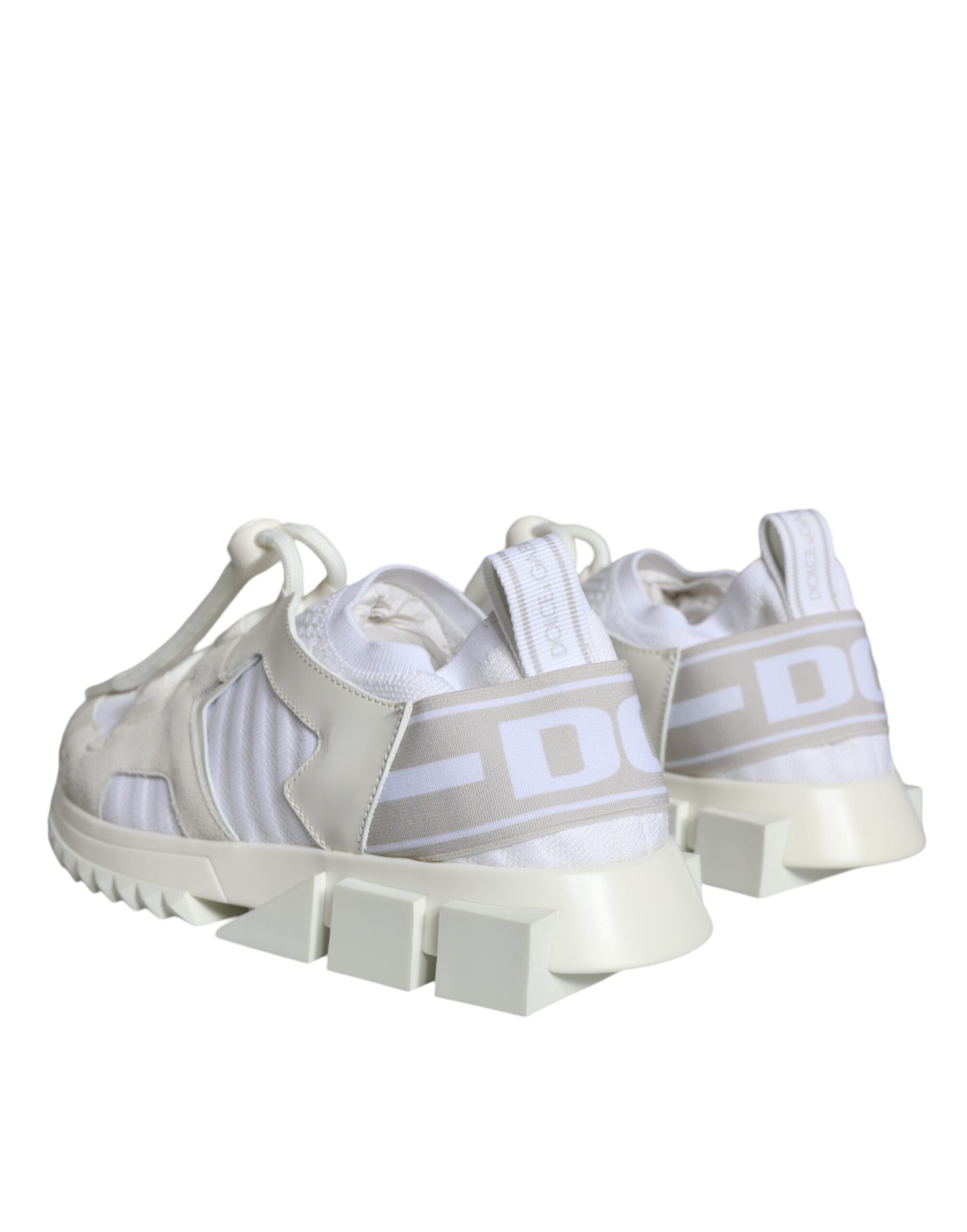 Dolce & Gabbana White Mesh Sorrento Trekking Sneakers Shoes-4