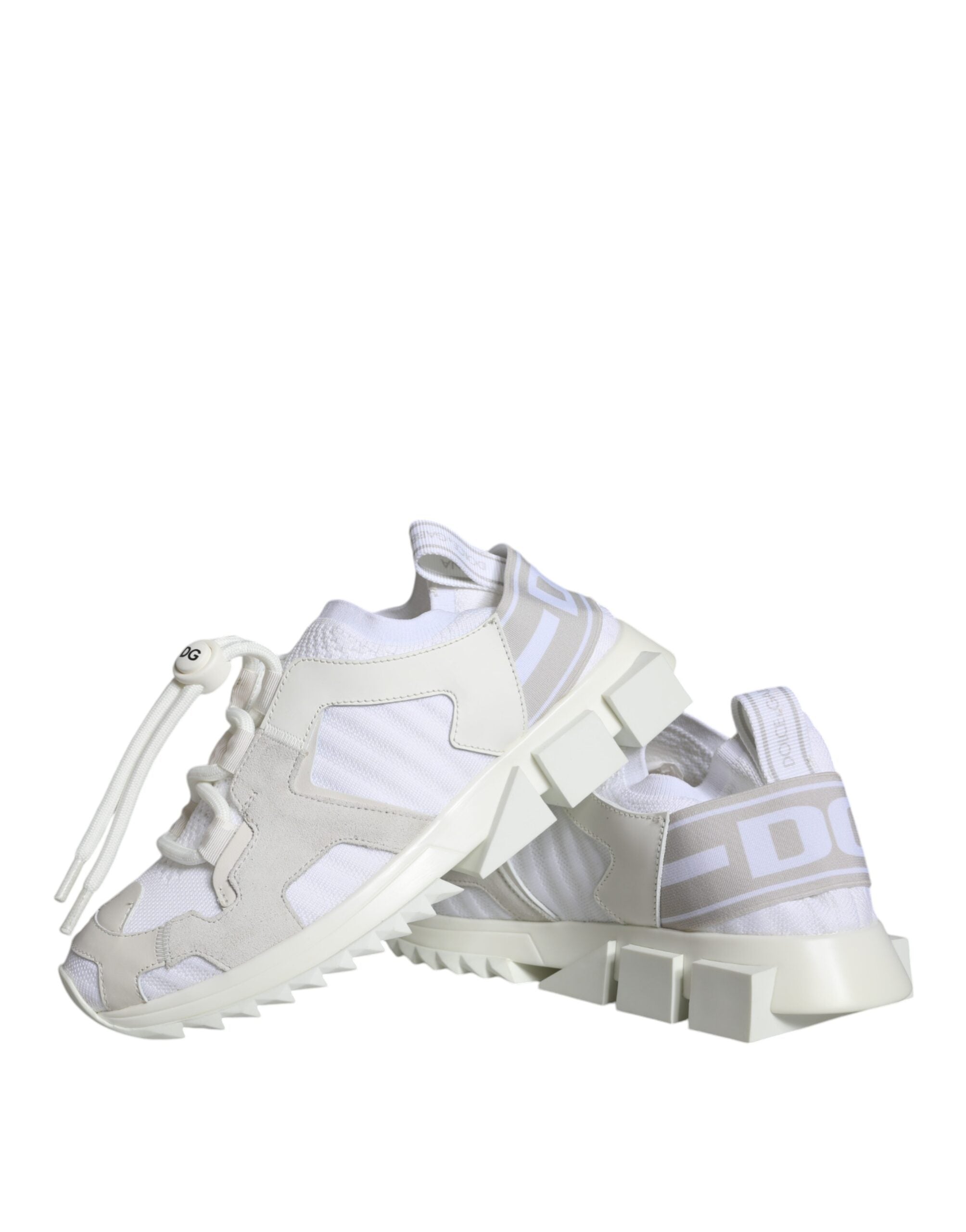Dolce & Gabbana White Mesh Sorrento Trekking Sneakers Shoes-5