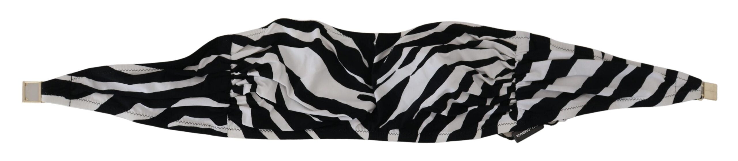 Dolce & Gabbana Black and White Zebra Bandeau Bikini Top-7