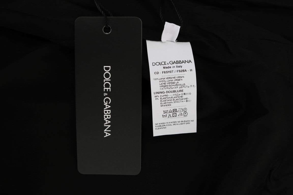 Vestido tubo de lunares grises de lana de Dolce & Gabbana-6