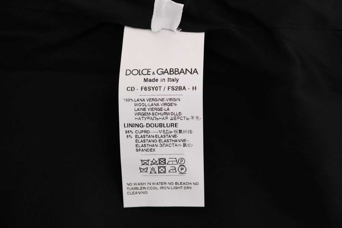 Vestido tubo de lunares grises de lana de Dolce & Gabbana-7
