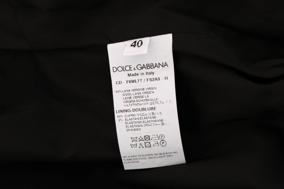 Dolce & Gabbana grey polka dot sheath dress in wool-6