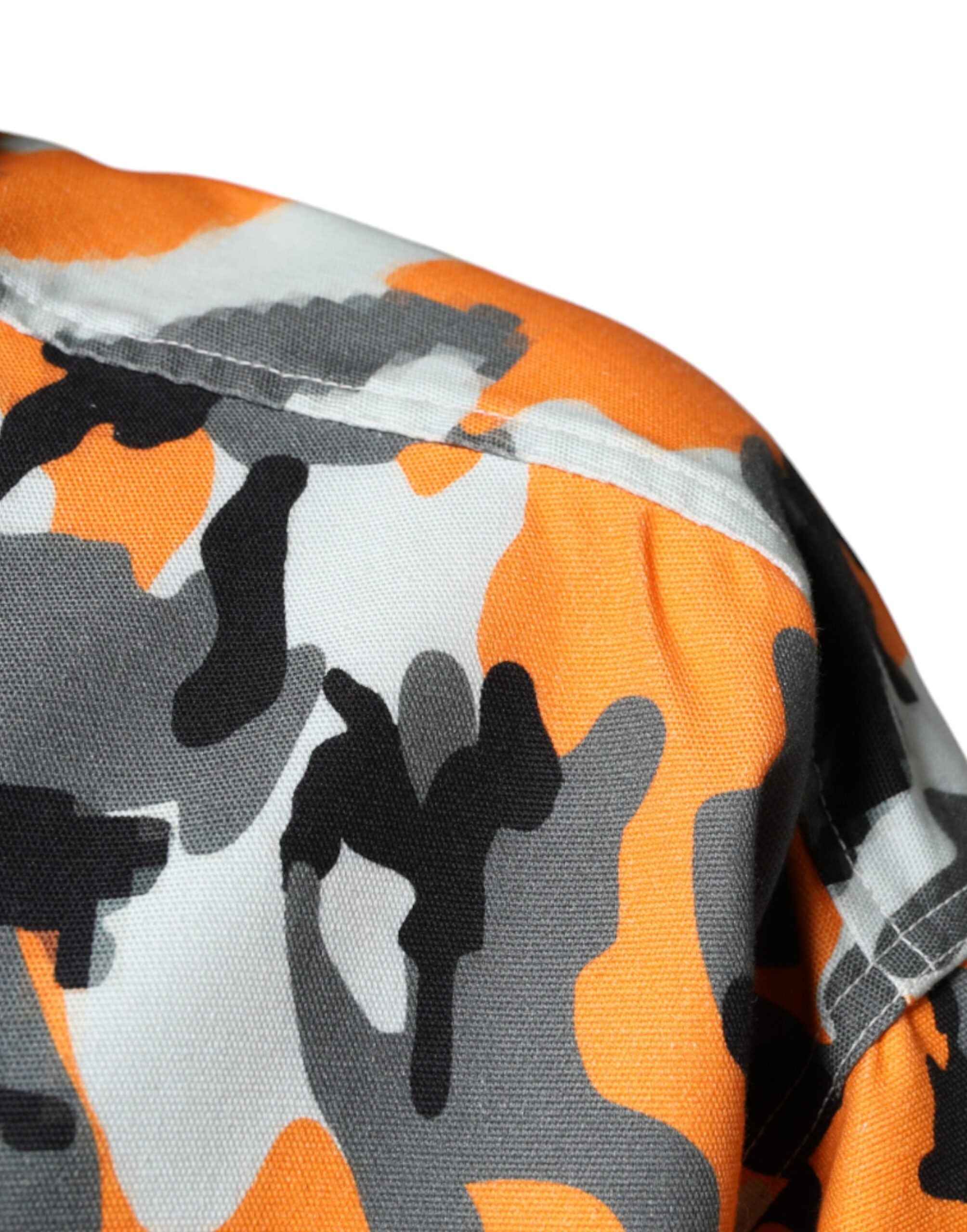 Dolce & Gabbana multicoloured camouflage jacket in cotton denim with collar-6