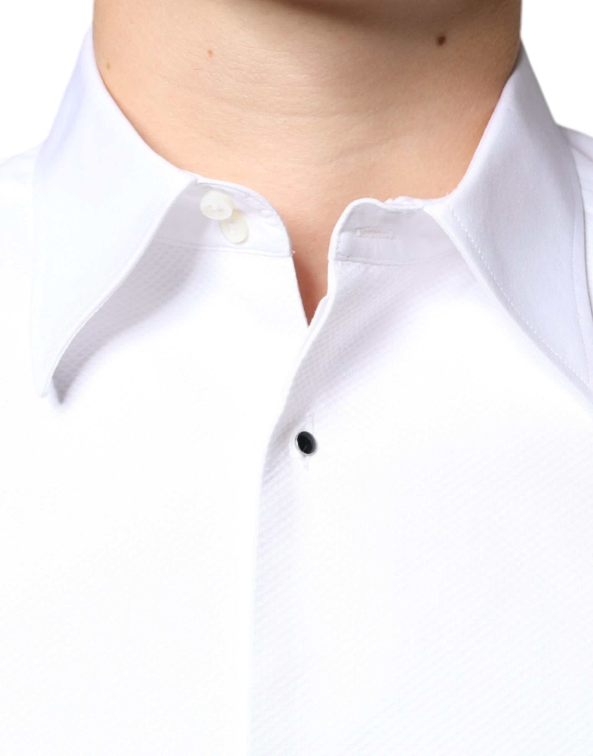 Dolce & Gabbana Weißes Latzhemd aus Baumwollpopeline für formelle Anlässe-5
