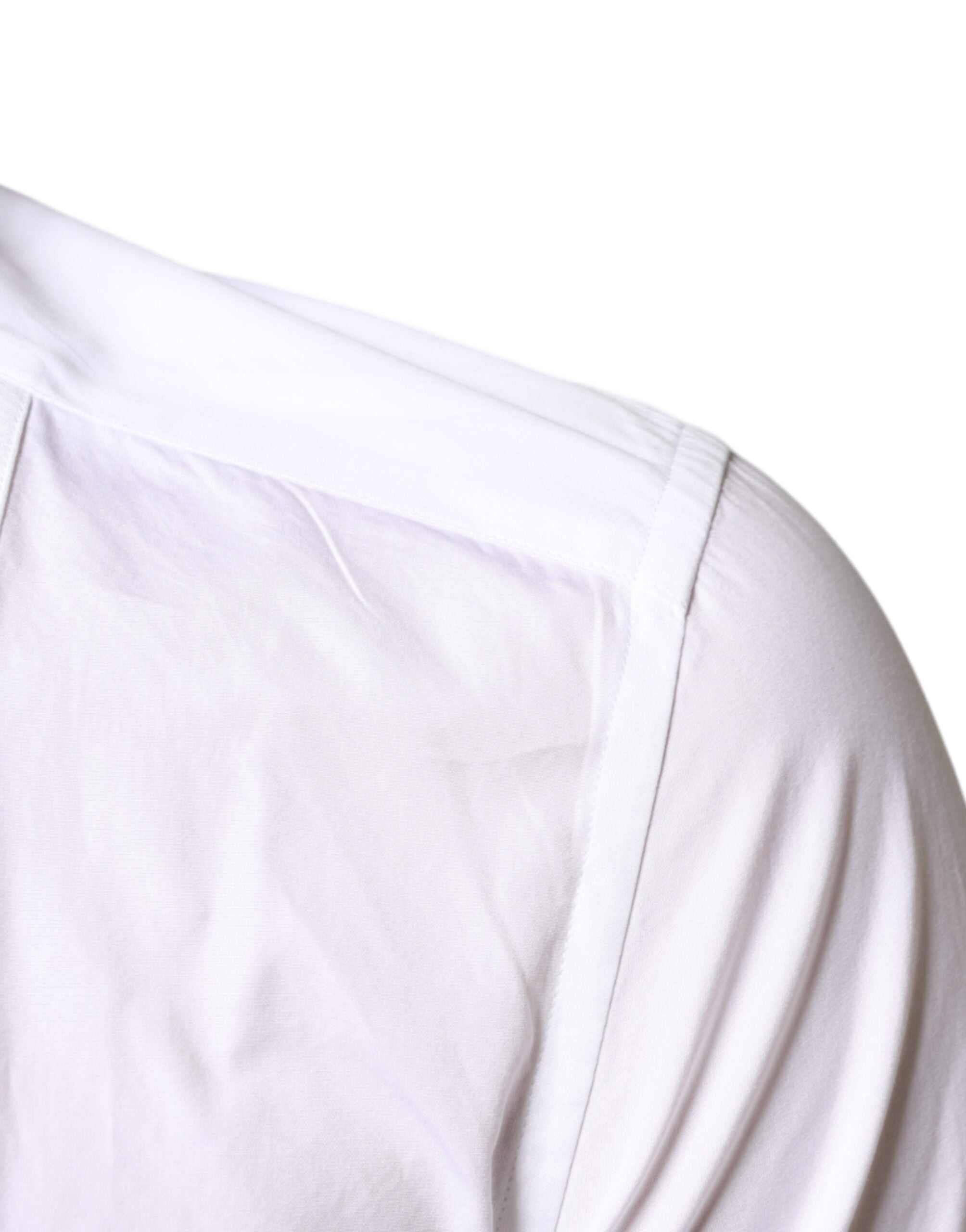 Dolce & Gabbana Weißes Latzhemd aus Baumwollpopeline für formelle Anlässe-6