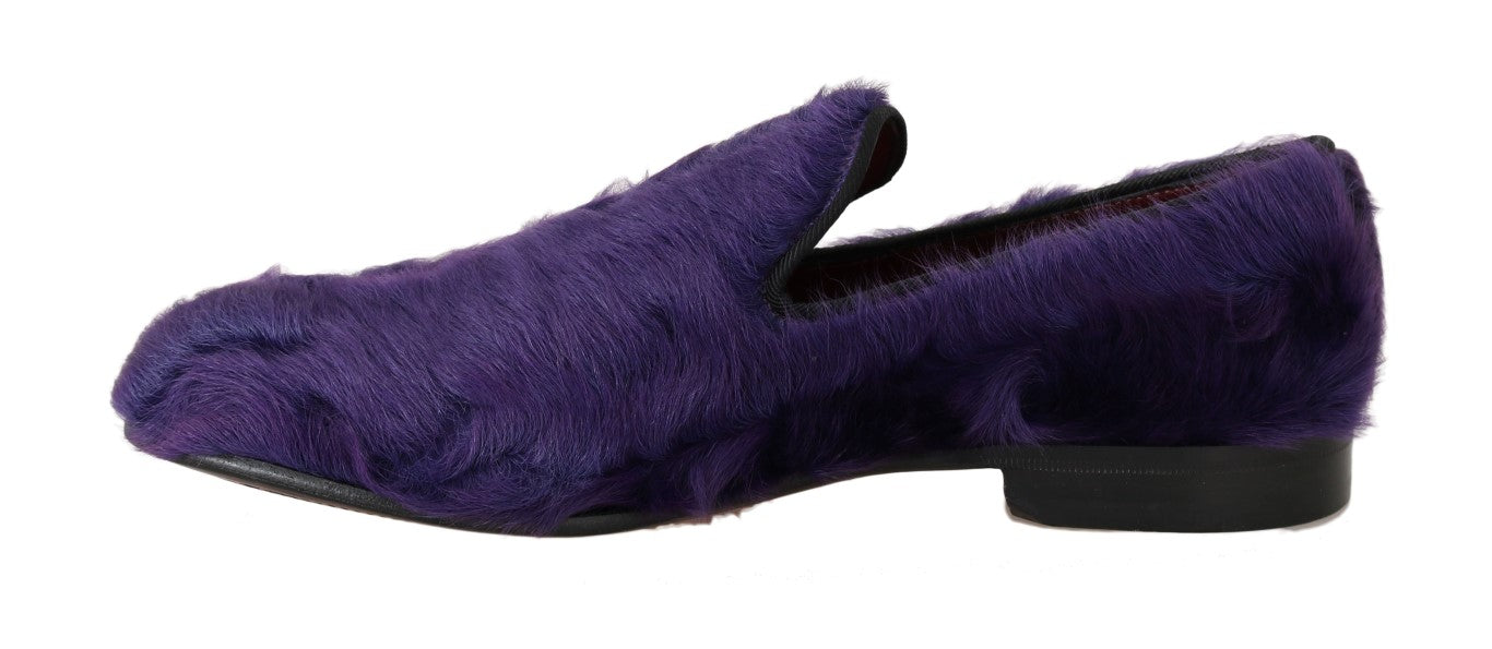 Mocasines de piel de oveja morada de Dolce & Gabbana-2