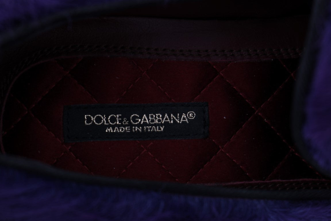 Mocasines de piel de oveja morada de Dolce & Gabbana-6