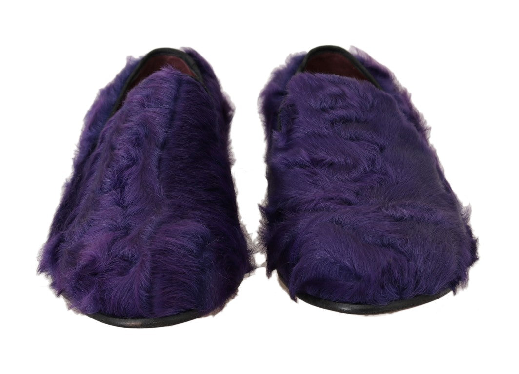 Mocasines de piel de oveja morada de Dolce & Gabbana-7