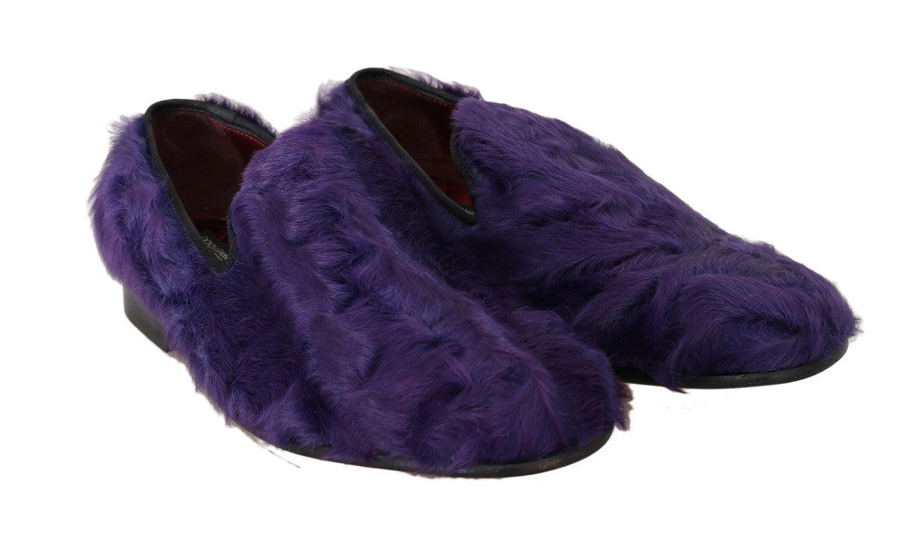 Mocasines de piel de oveja morada de Dolce & Gabbana-8