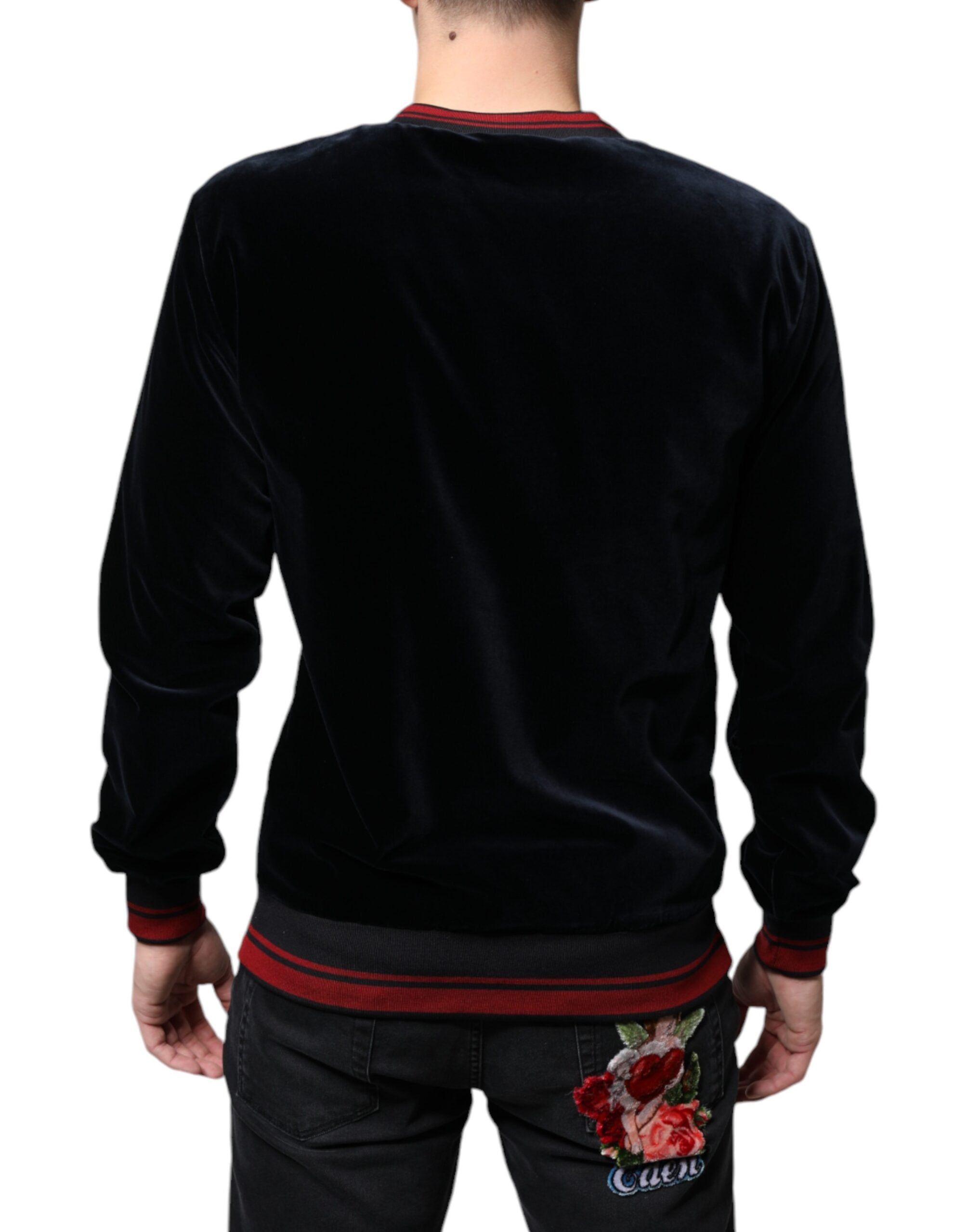 Dolce & Gabbana Multicolor Jacquard Rundhalsausschnitt Sweatshirt Pullover-4