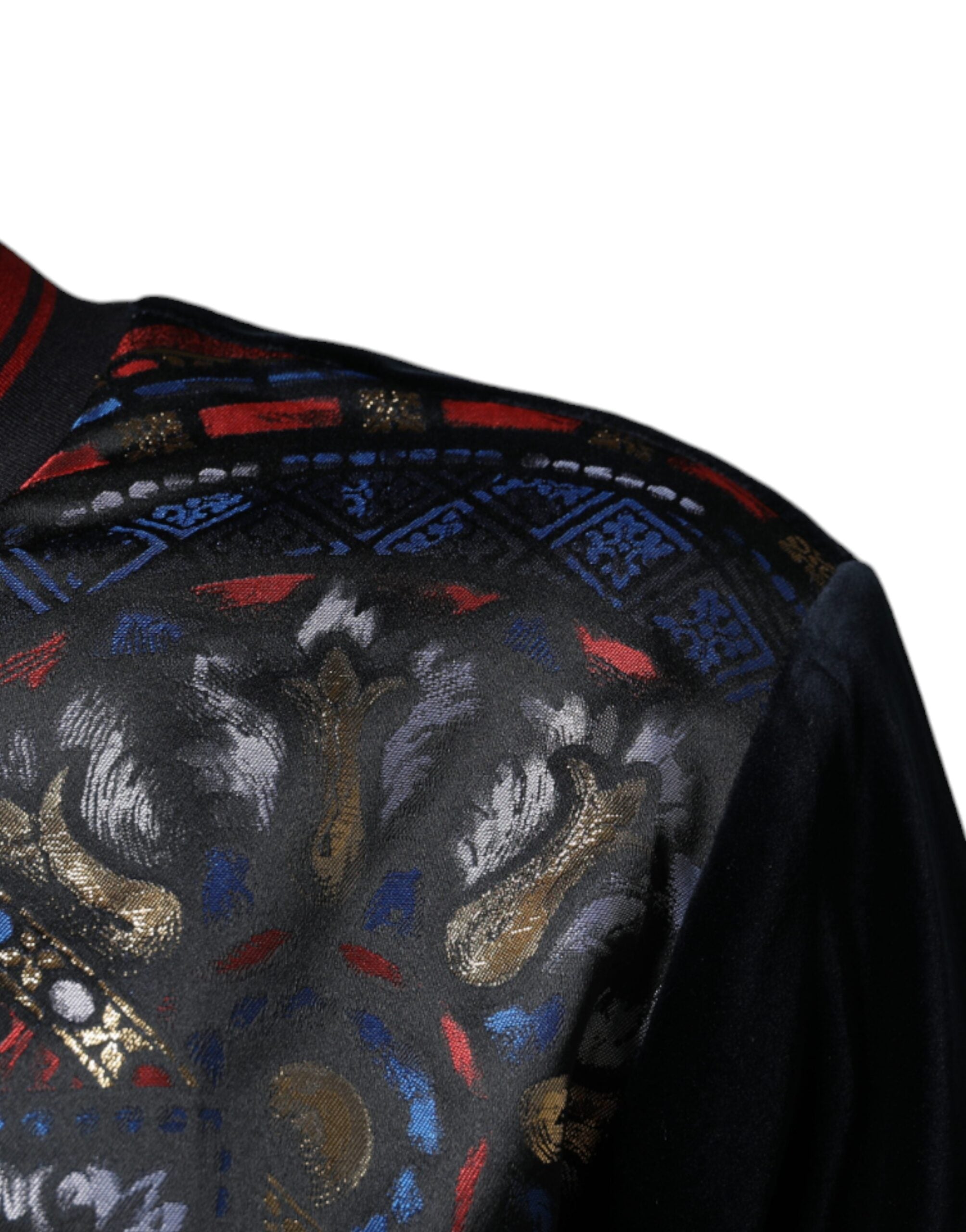 Dolce & Gabbana Multicolor Jacquard Rundhalsausschnitt Sweatshirt Pullover-6