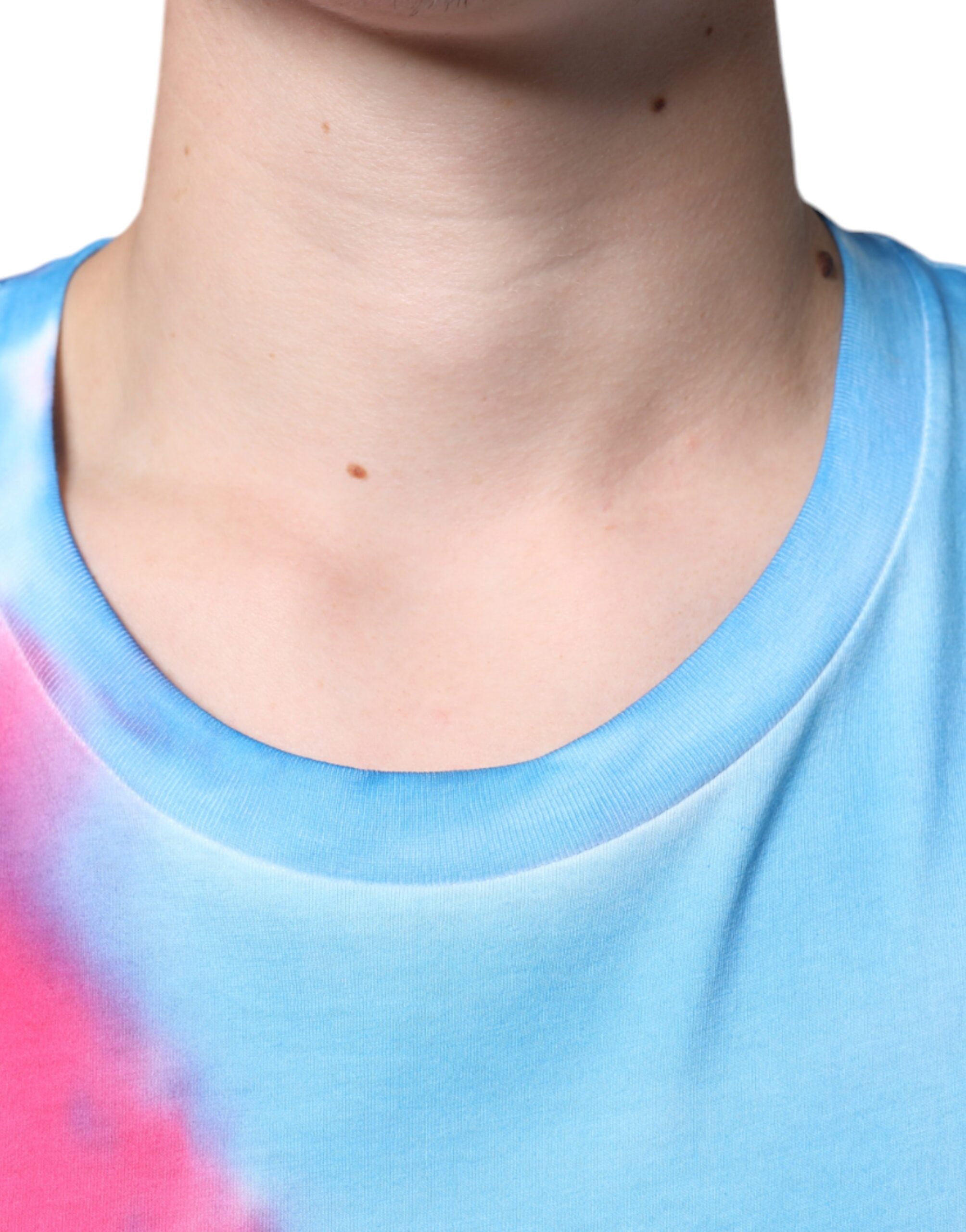 Dolce & Gabbana Multicolor Tie Dye Baumwoll-T-Shirt ohne Ärmel-5