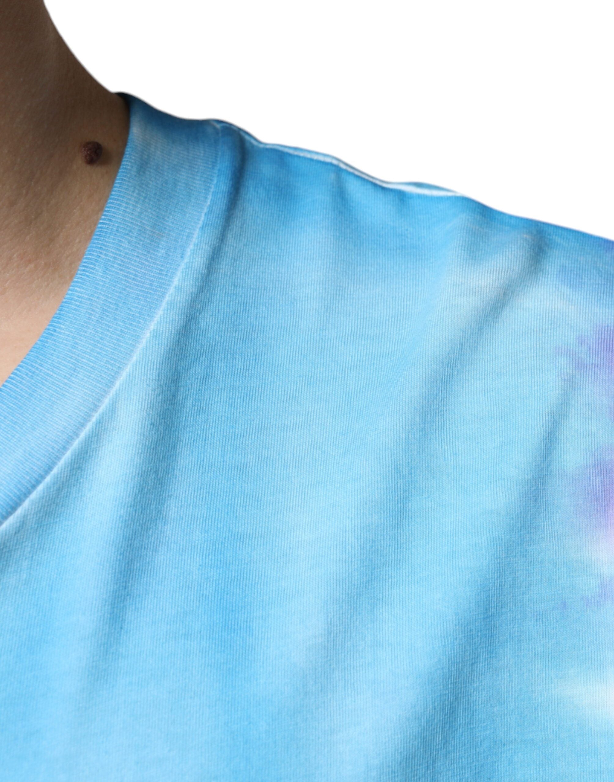 Dolce & Gabbana Multicolor Tie Dye Baumwoll-T-Shirt ohne Ärmel-6