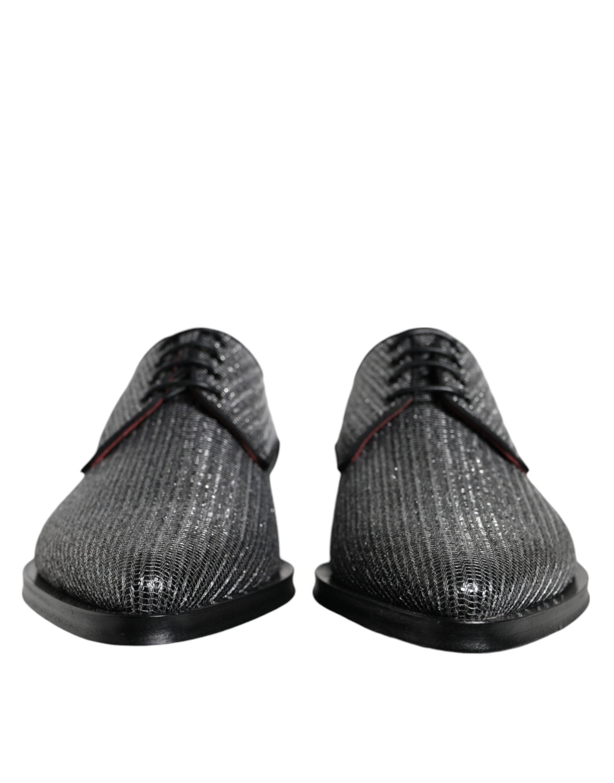 Dolce & Gabbana Silver Polyurethane Derby Shoes for Formal Occasions-2