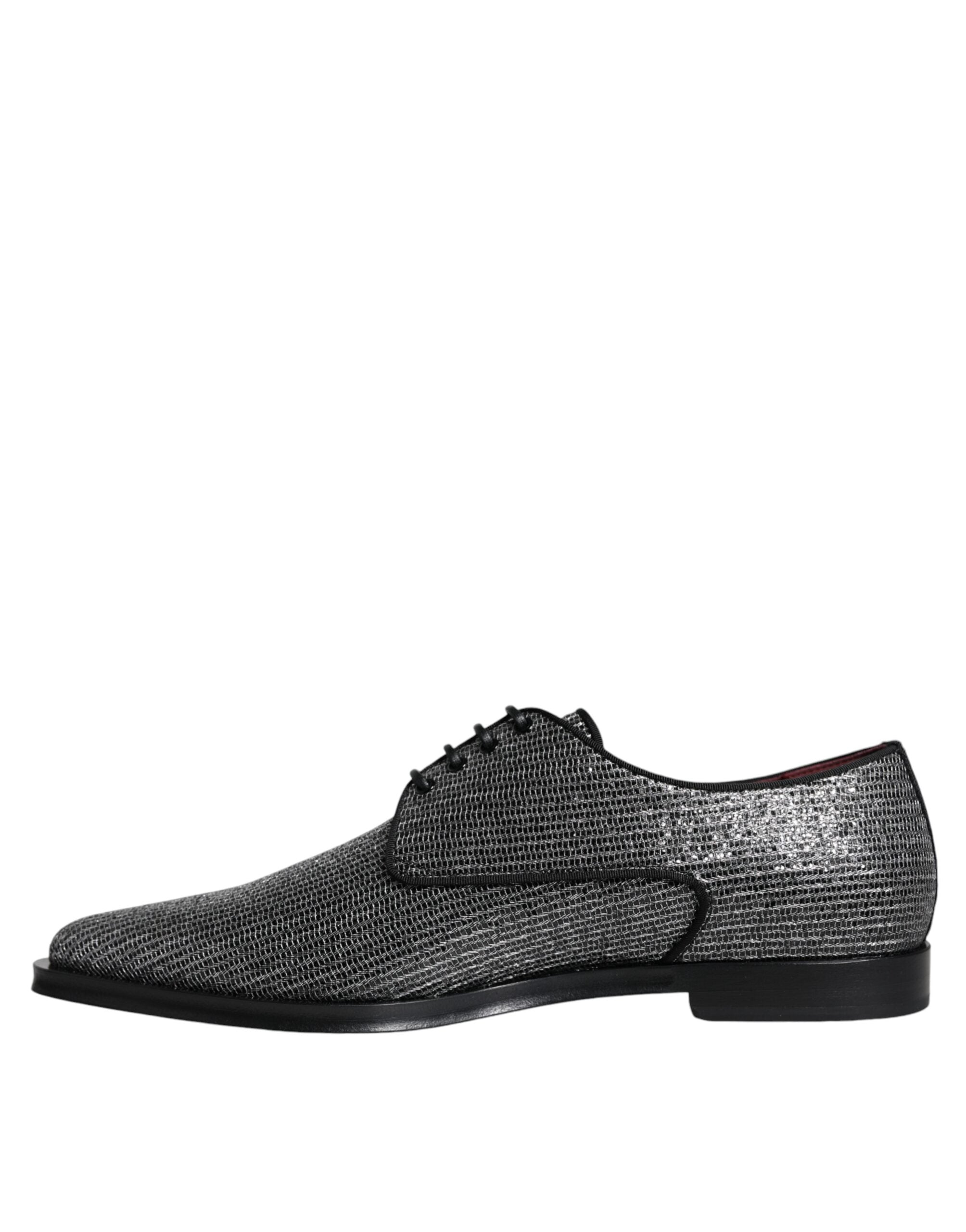 Dolce & Gabbana Silver Polyurethane Derby Shoes for Formal Occasions-5