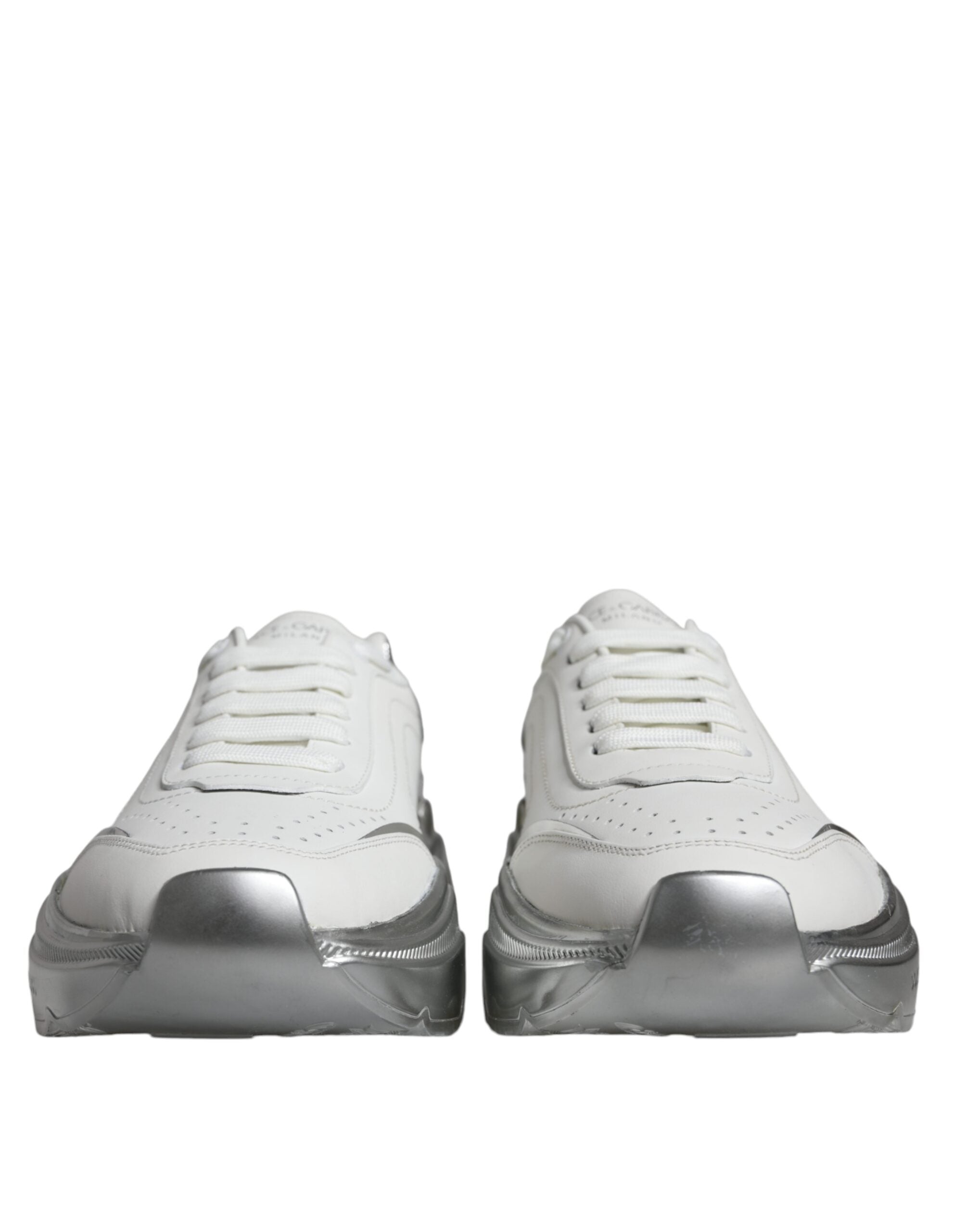 Dolce & Gabbana White Daymaster Low-Top Sneakers in Silver-2